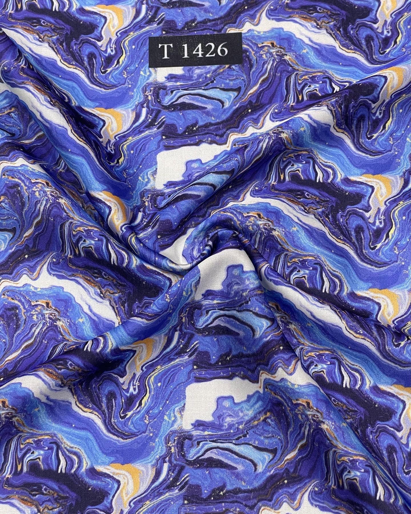Marble Mirage Hand Marble Printed Modal Silk Co-Ord Set