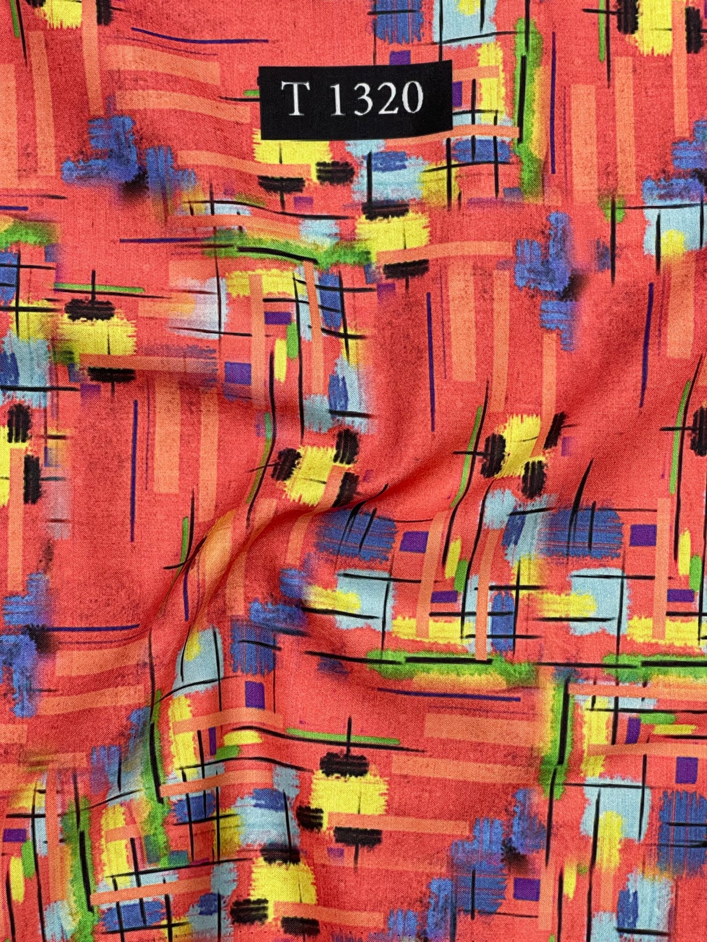 MUSLIN MIXED ABSTRACT PRINT
