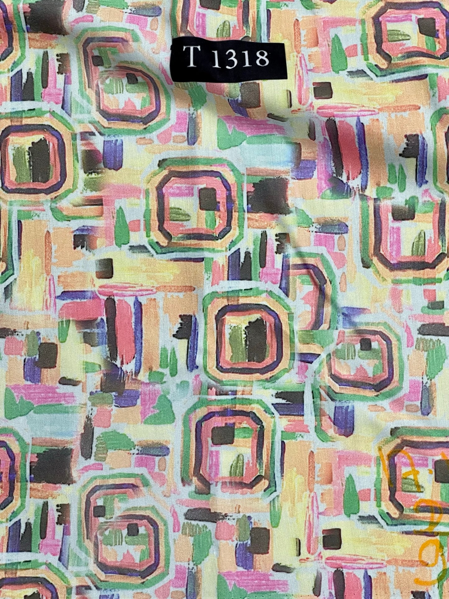 MUSLIN MIXED ABSTRACT PRINT