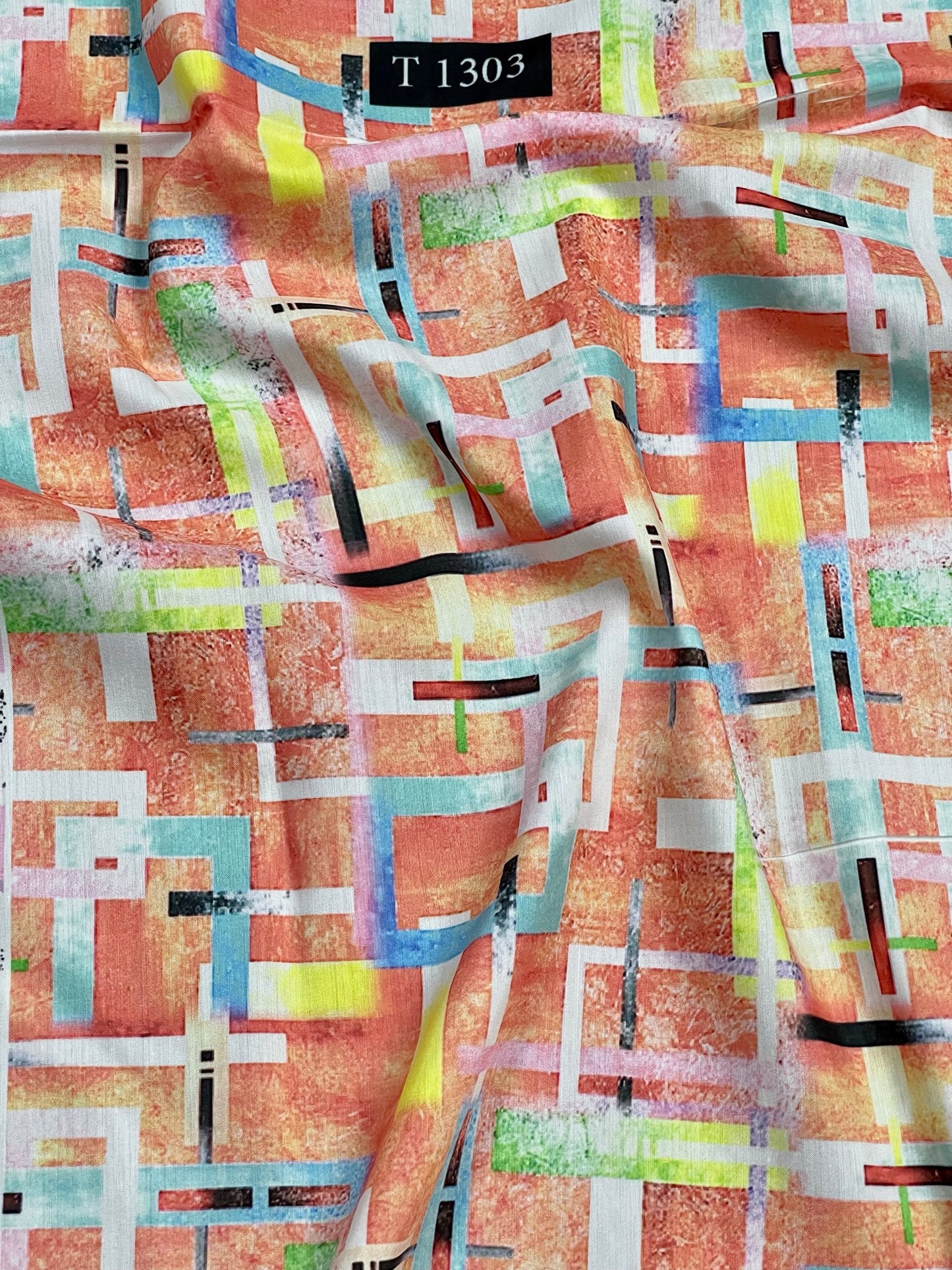 MUSLIN MIXED ABSTRACT PRINT