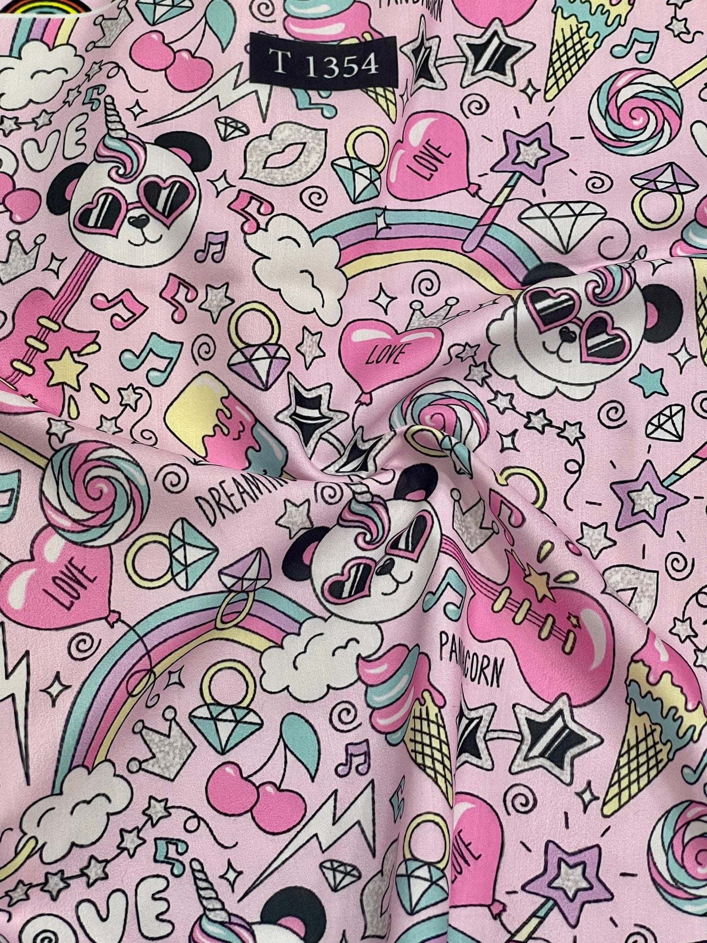 Kids Cartoon Print on Muslin