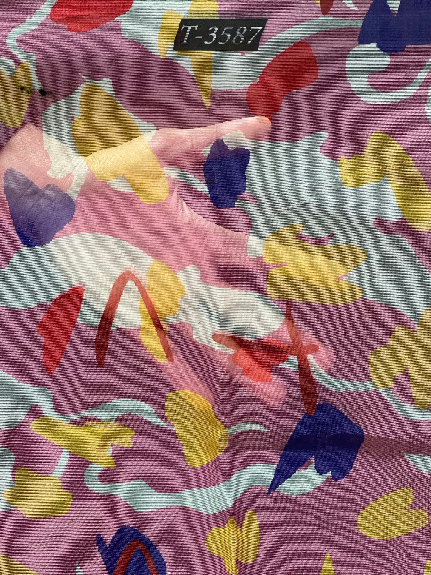Abstract Print On Organza