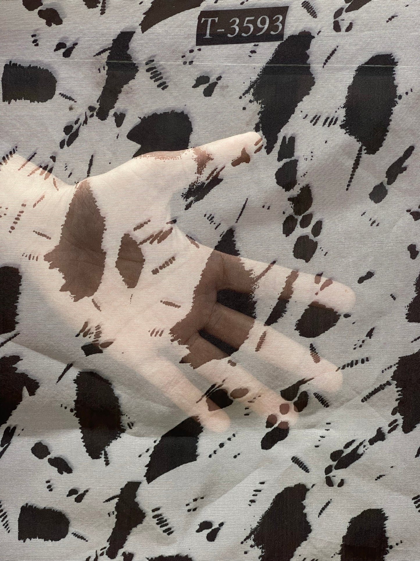 Abstract Print On Organza