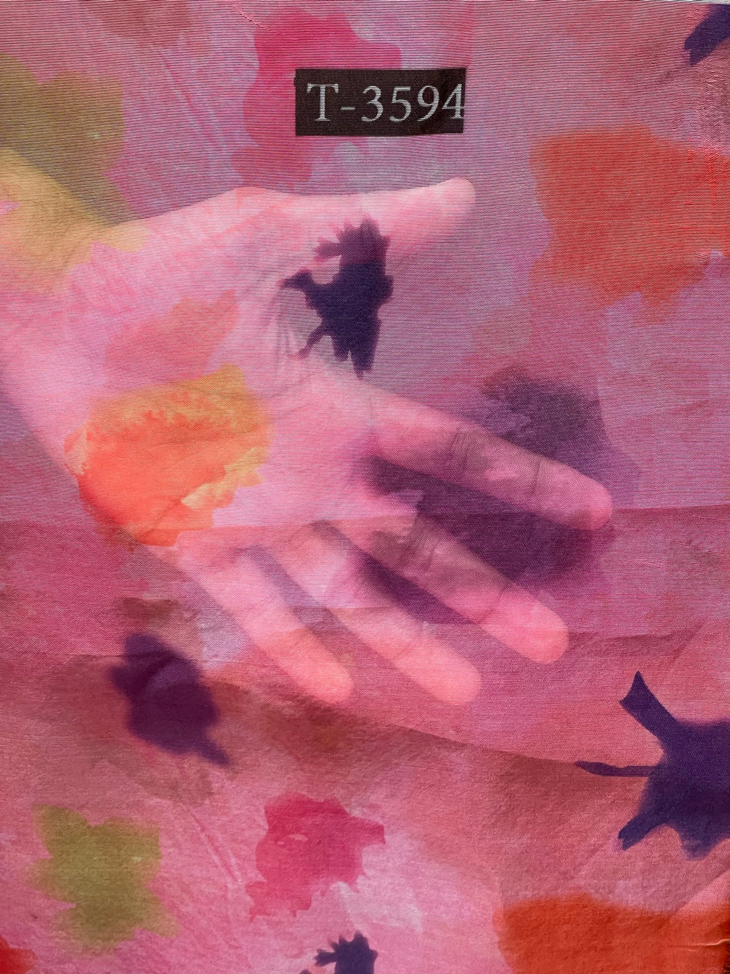 Abstract Print On Organza