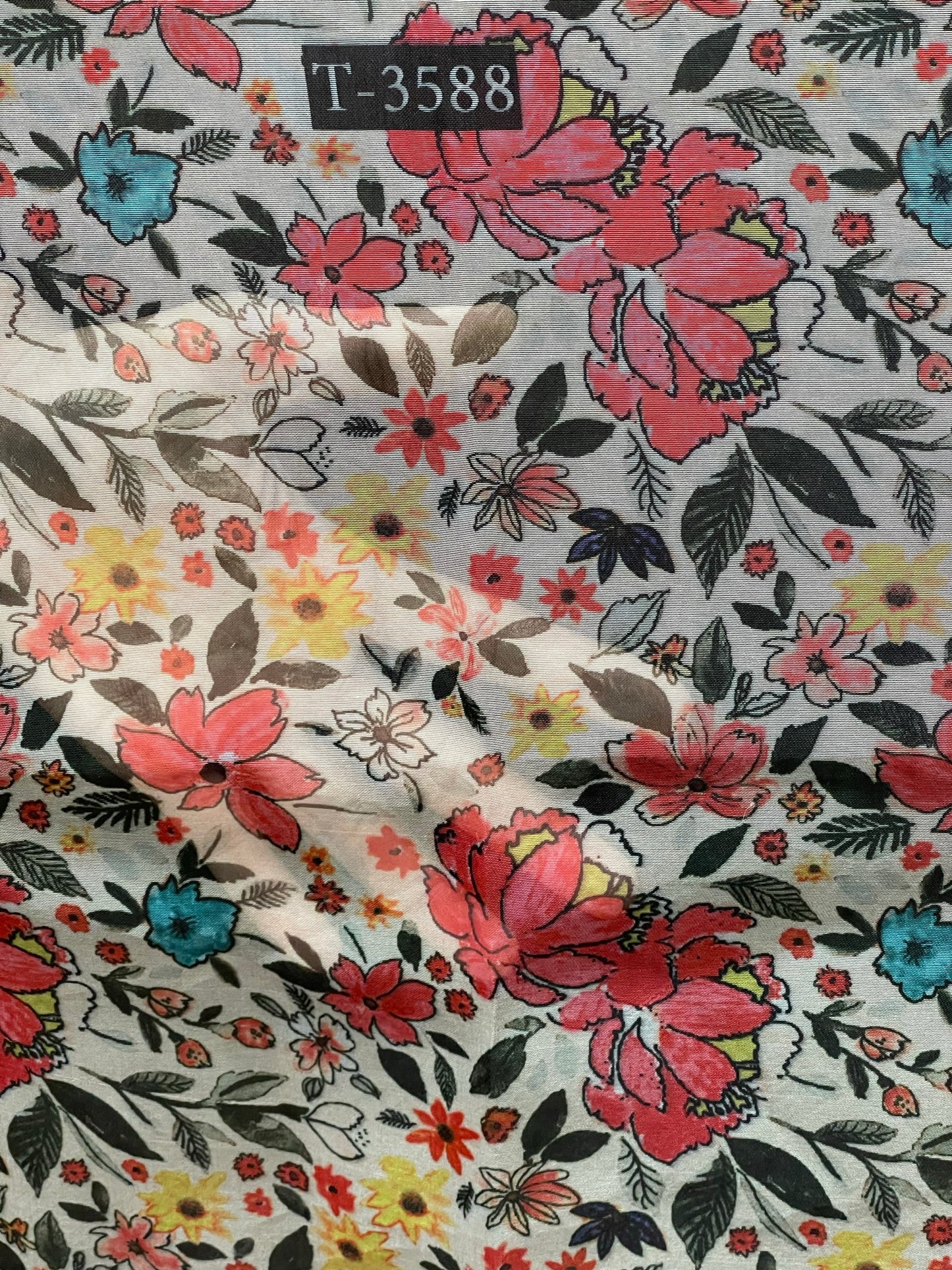 Abstract Print On Organza