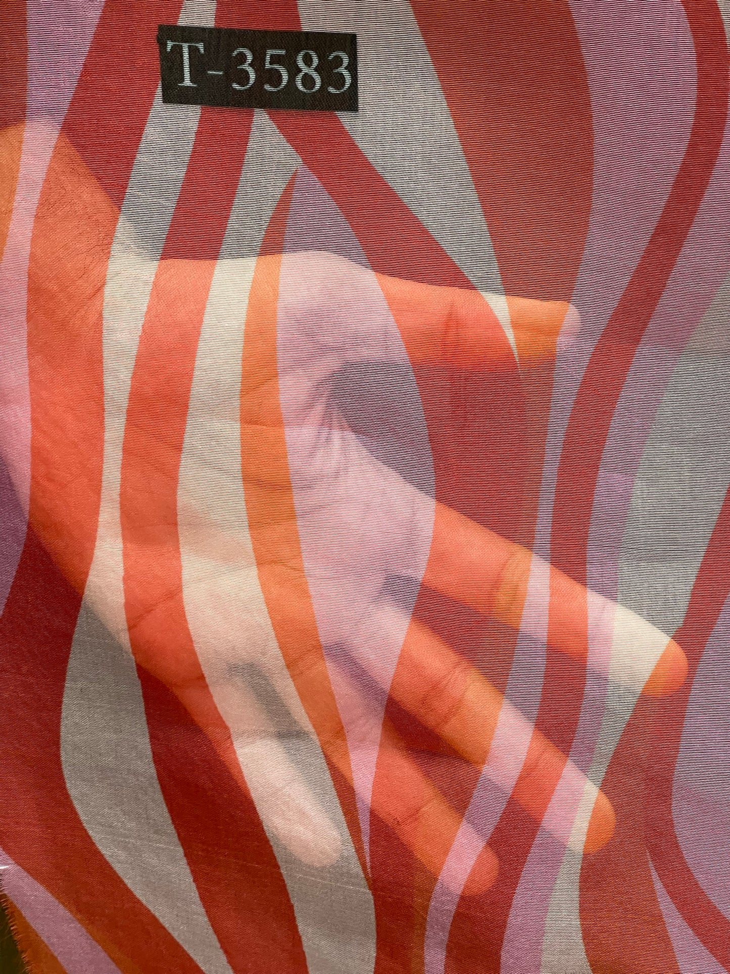 Abstract Print On Organza