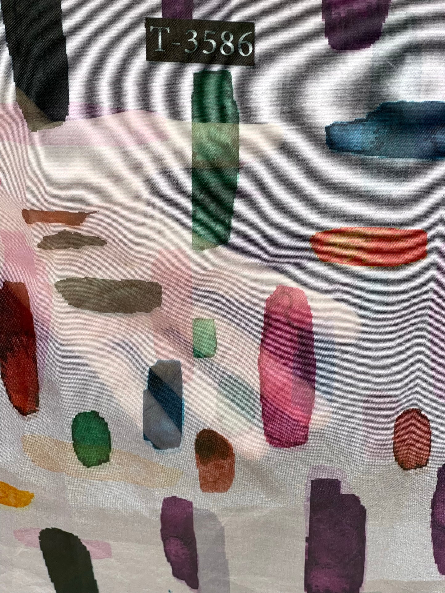 Abstract Print On Organza