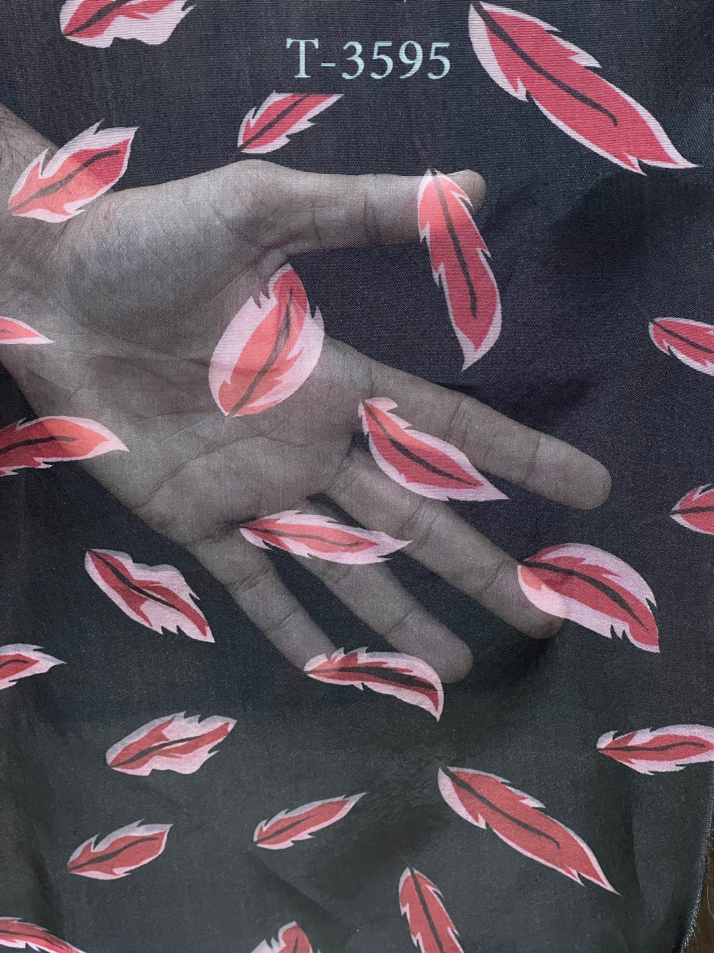 Abstract Print On Organza