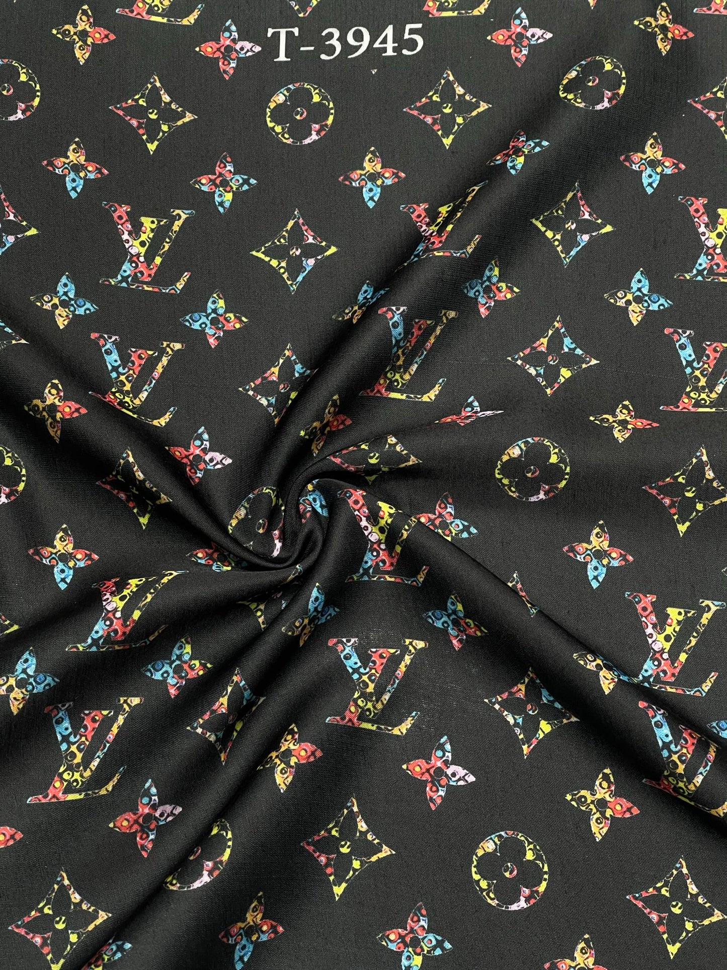 BRAND PRINTS ON SATIN