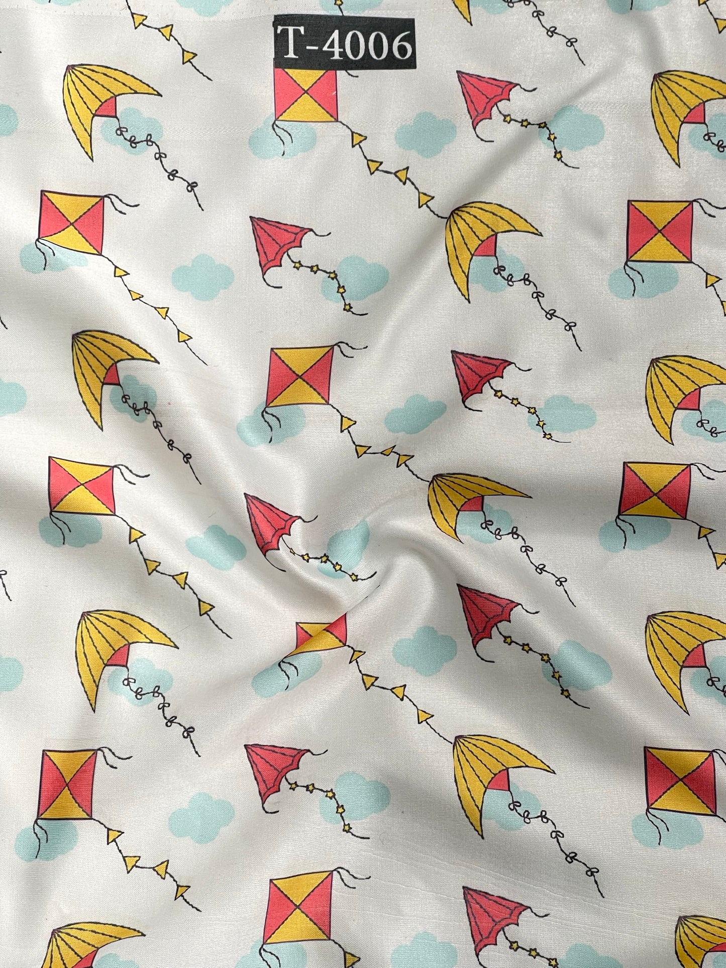 KITE PRINTS ON SATIN