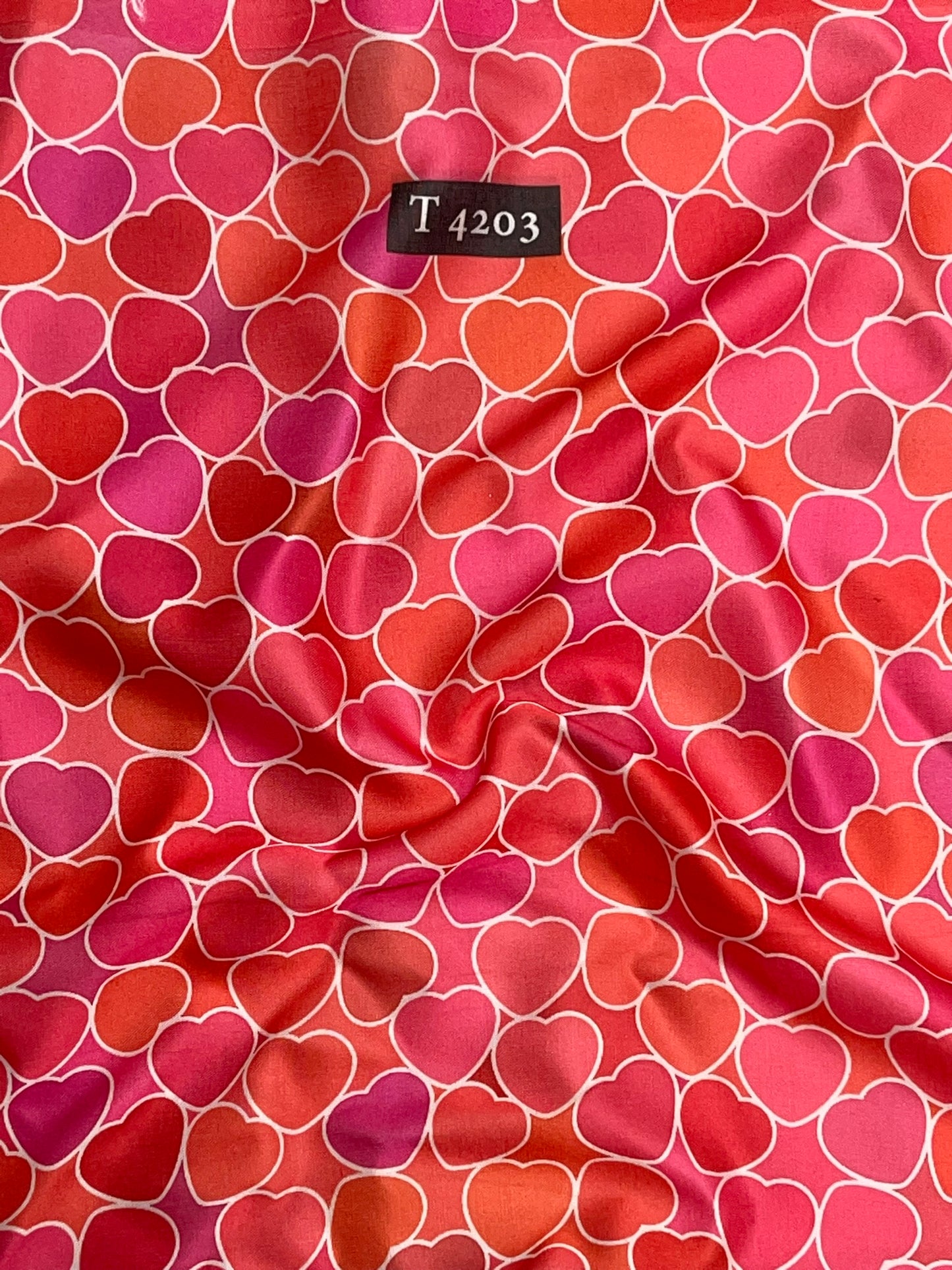 HEART PRINT ON MODAL SATIN
