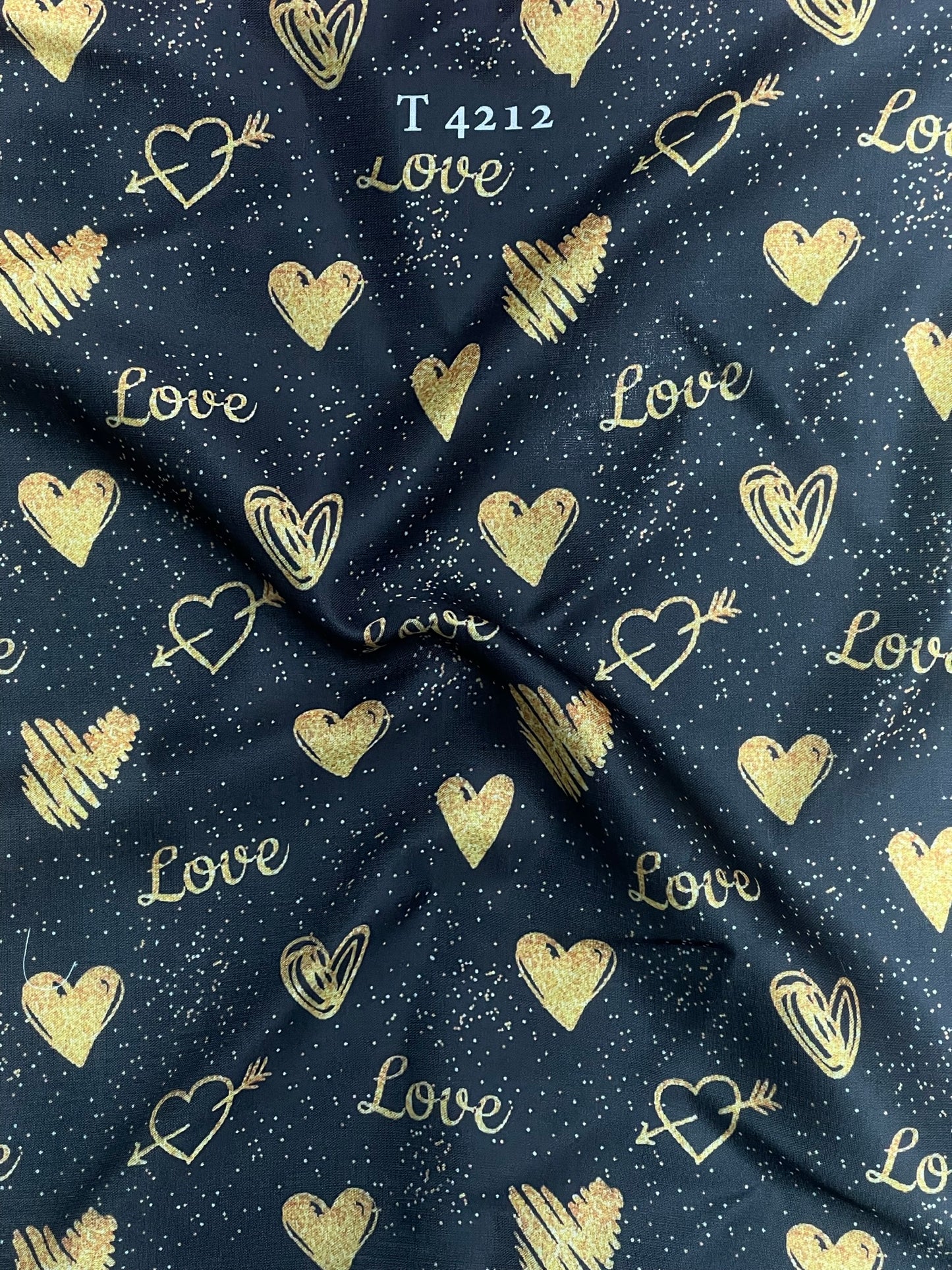 HEART PRINT ON MODAL SATIN