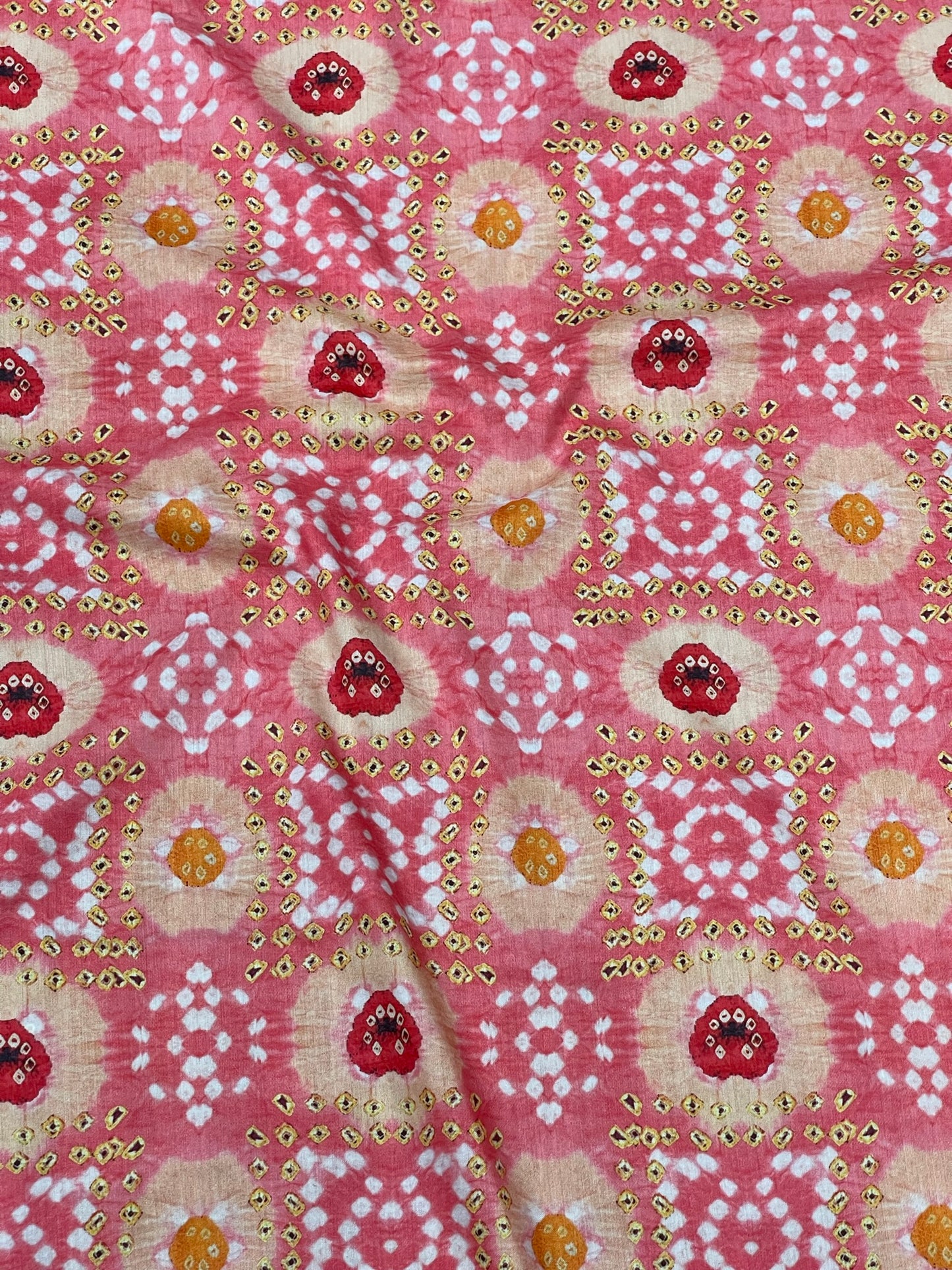 BANDHANI PRINT ON MUSLIN