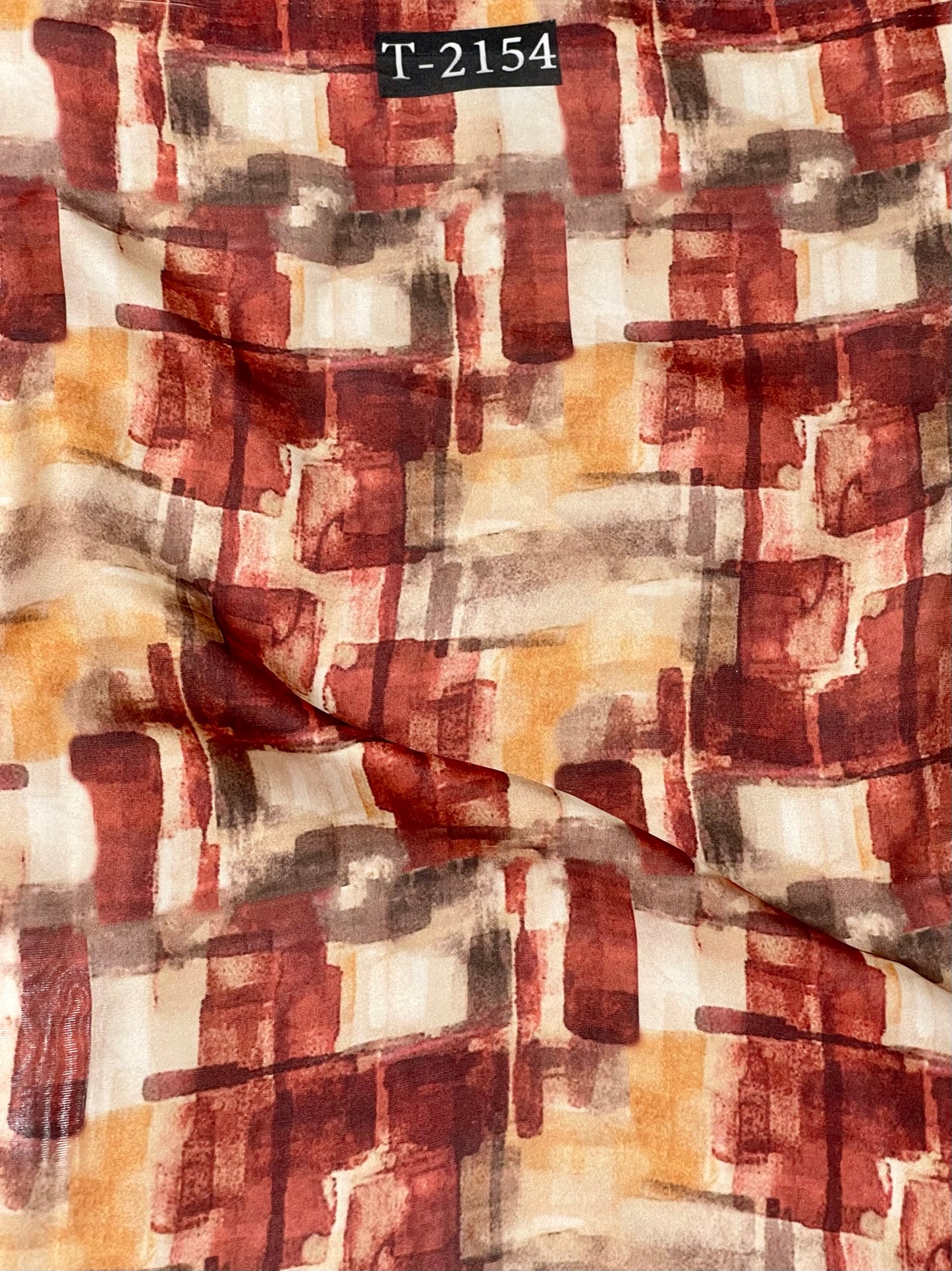 SATIN GEORGETTE ABSTRACTS PRINT