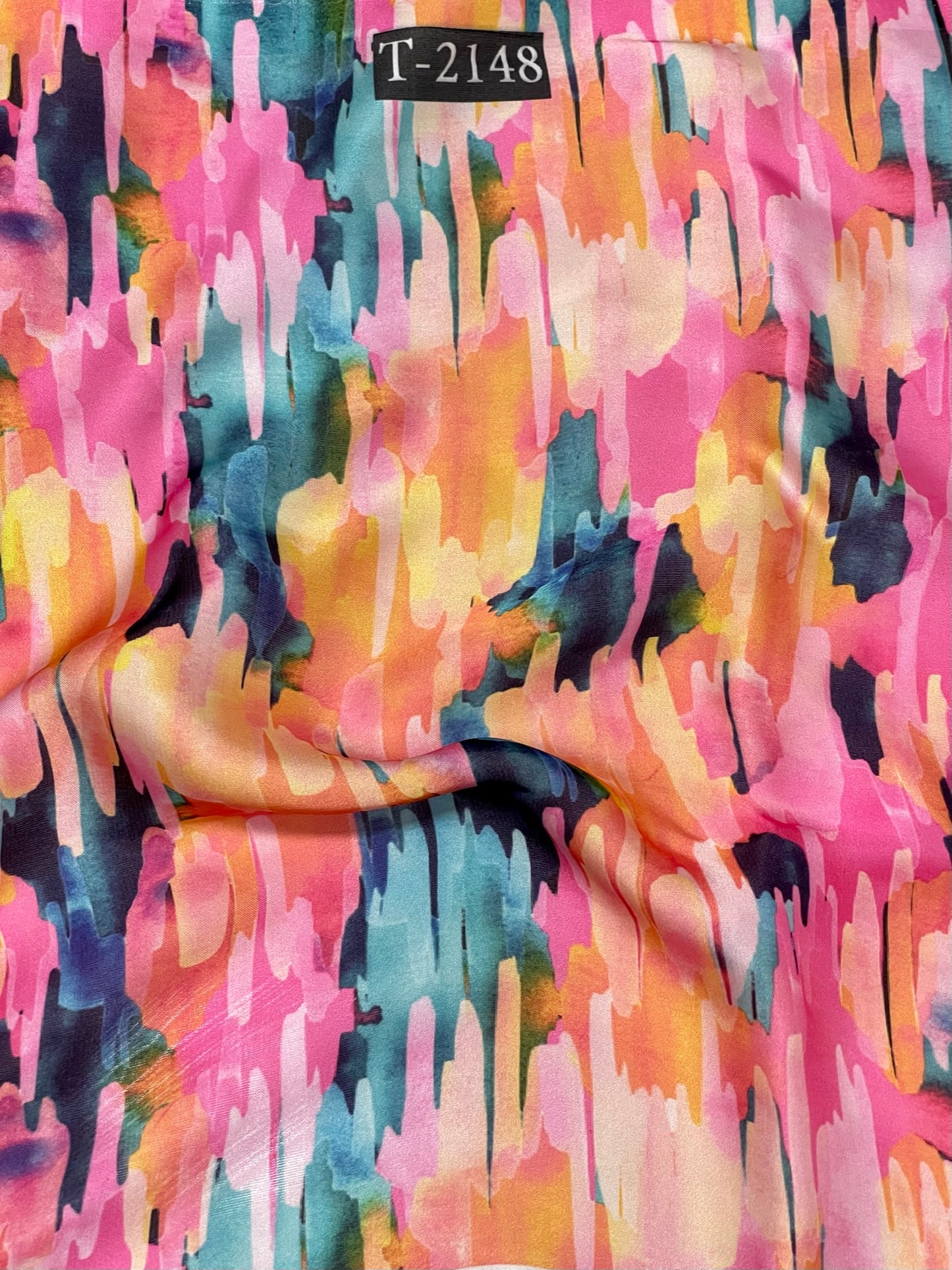 SATIN GEORGETTE ABSTRACTS PRINT