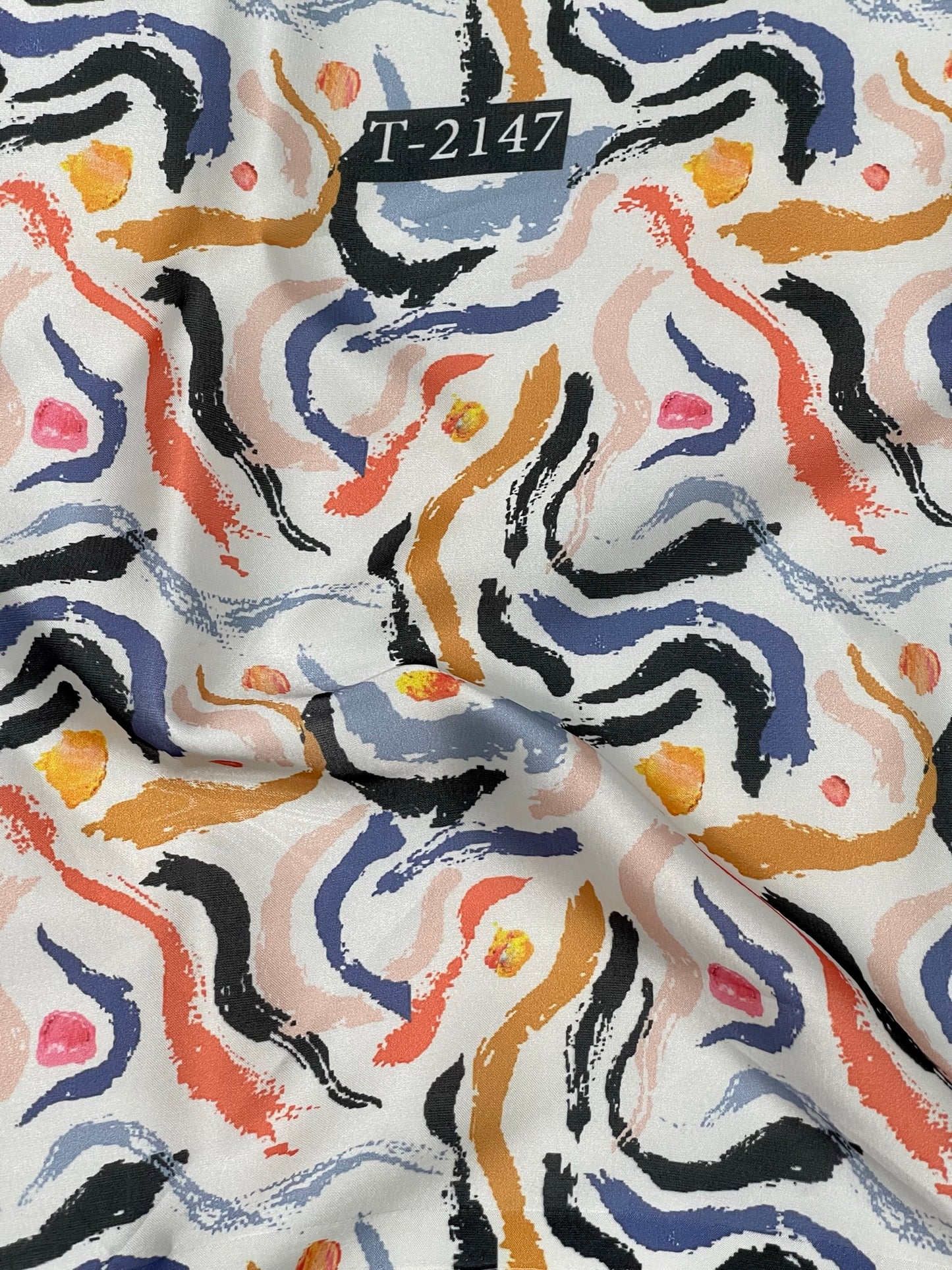 SATIN GEORGETTE ABSTRACTS PRINT