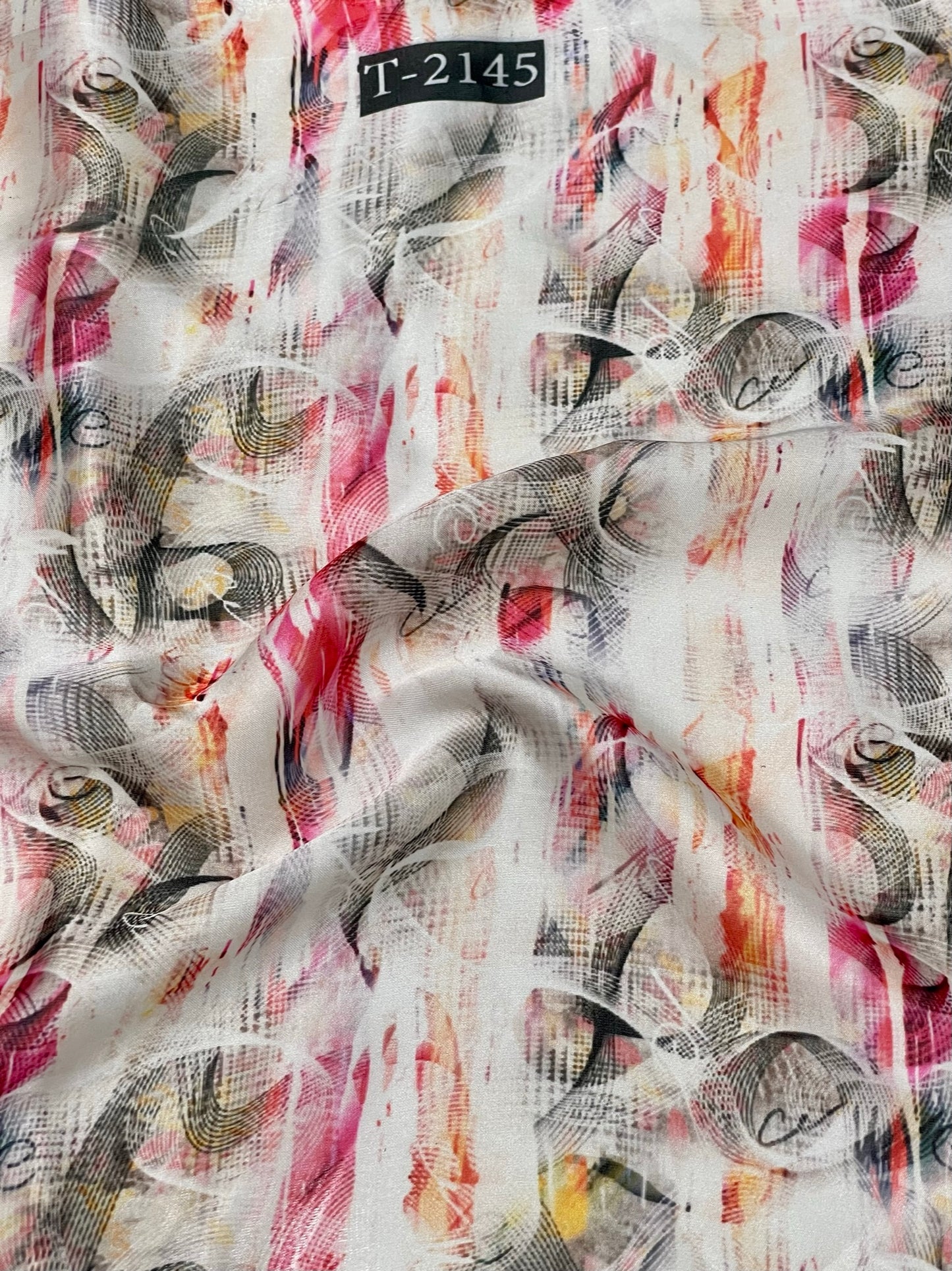 SATIN GEORGETTE ABSTRACTS PRINT