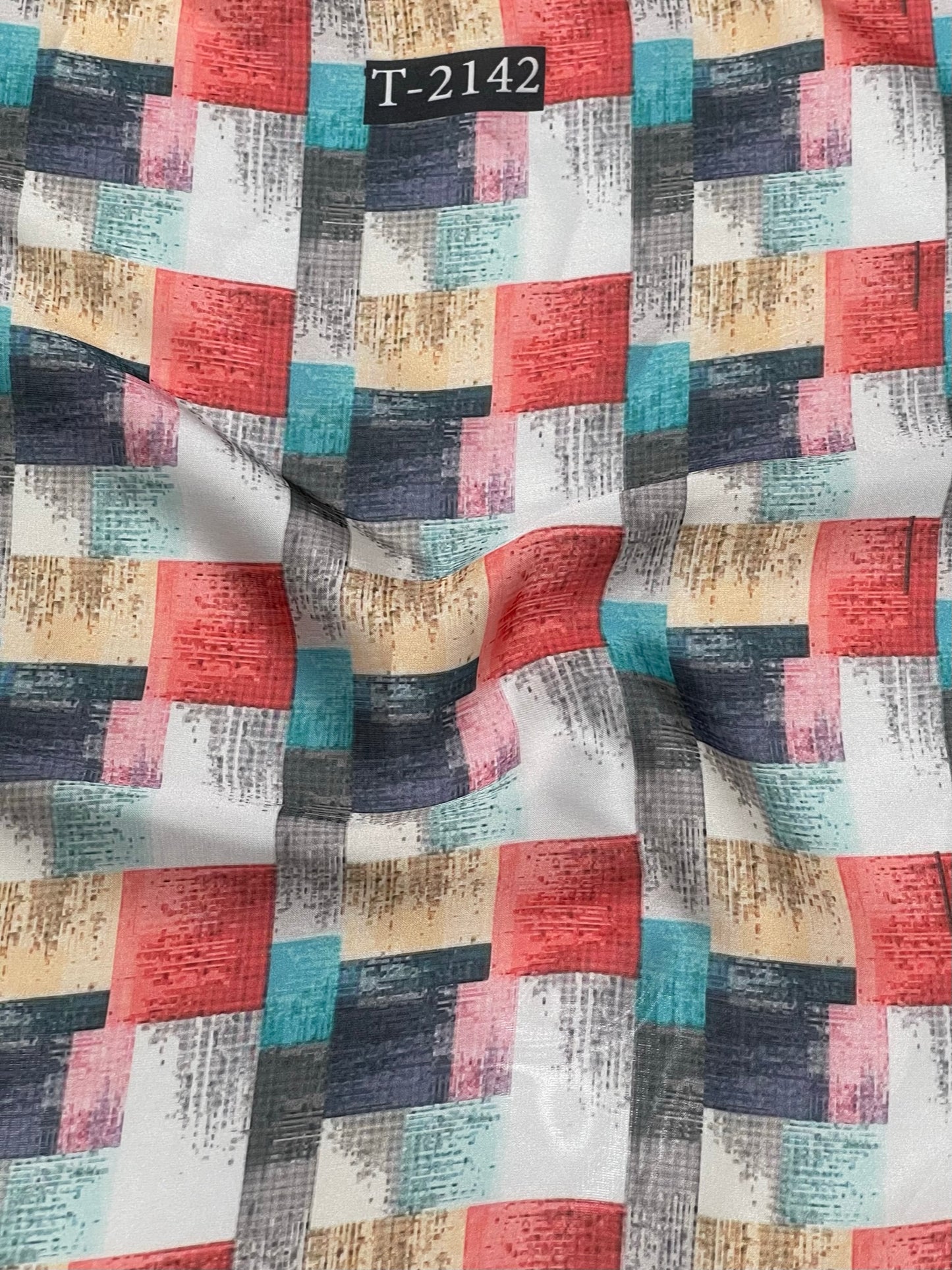SATIN GEORGETTE ABSTRACTS PRINT