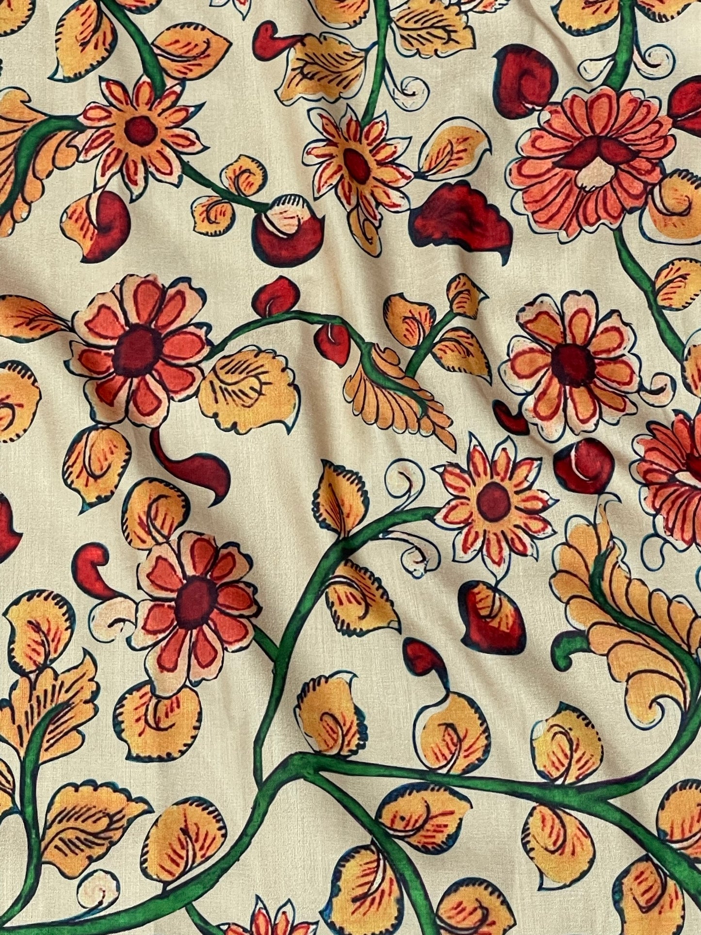 Kalamkari Print On Muslin