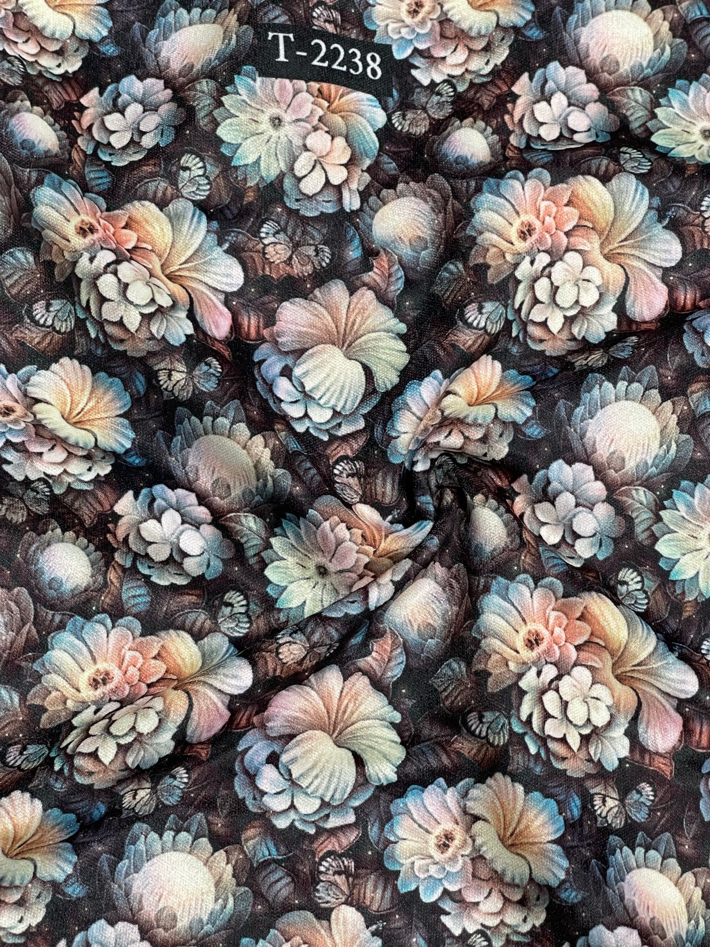 VELVET FLORAL PRINT