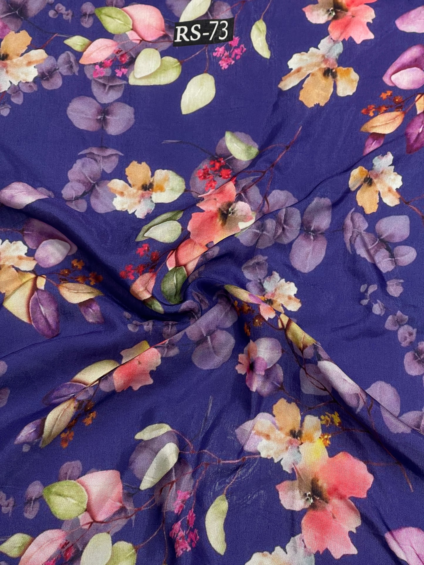 Floral Print On Pure Viscose Muslin