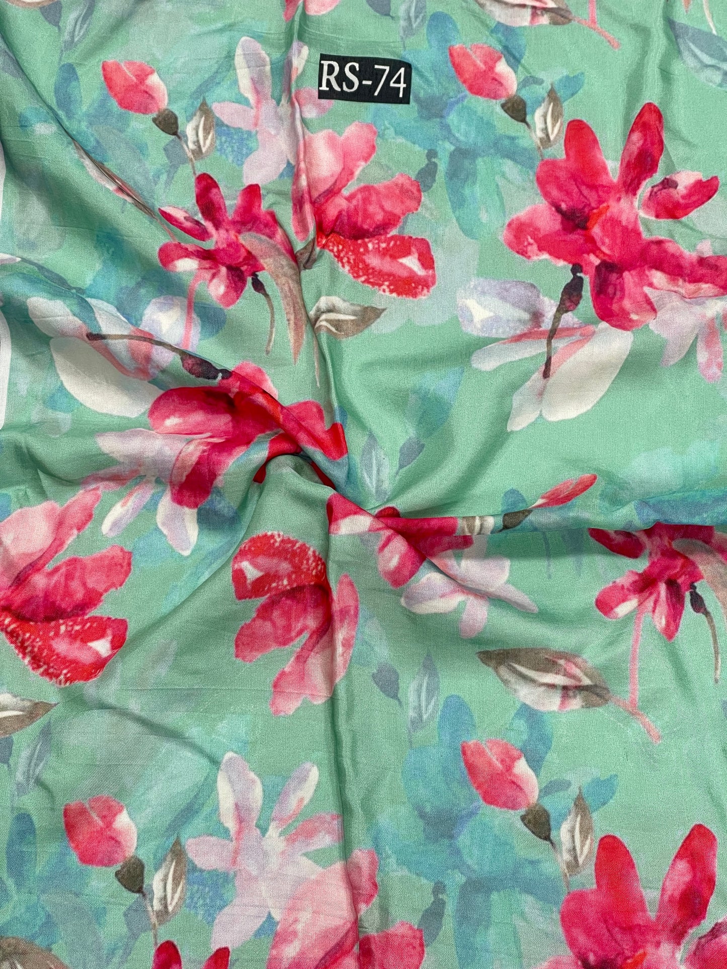 Floral Print On Pure Viscose Muslin