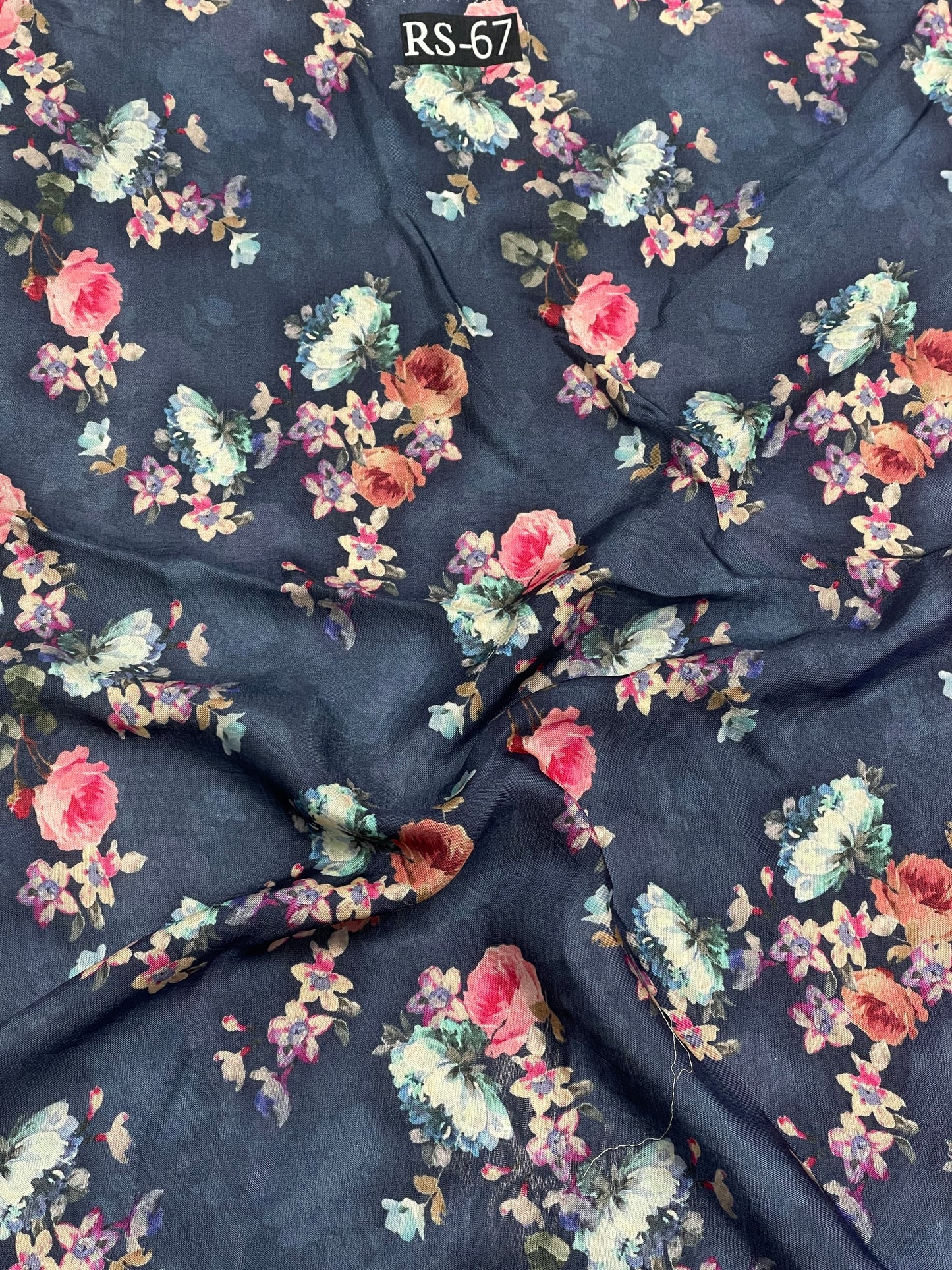 Floral Print On Pure Viscose Muslin
