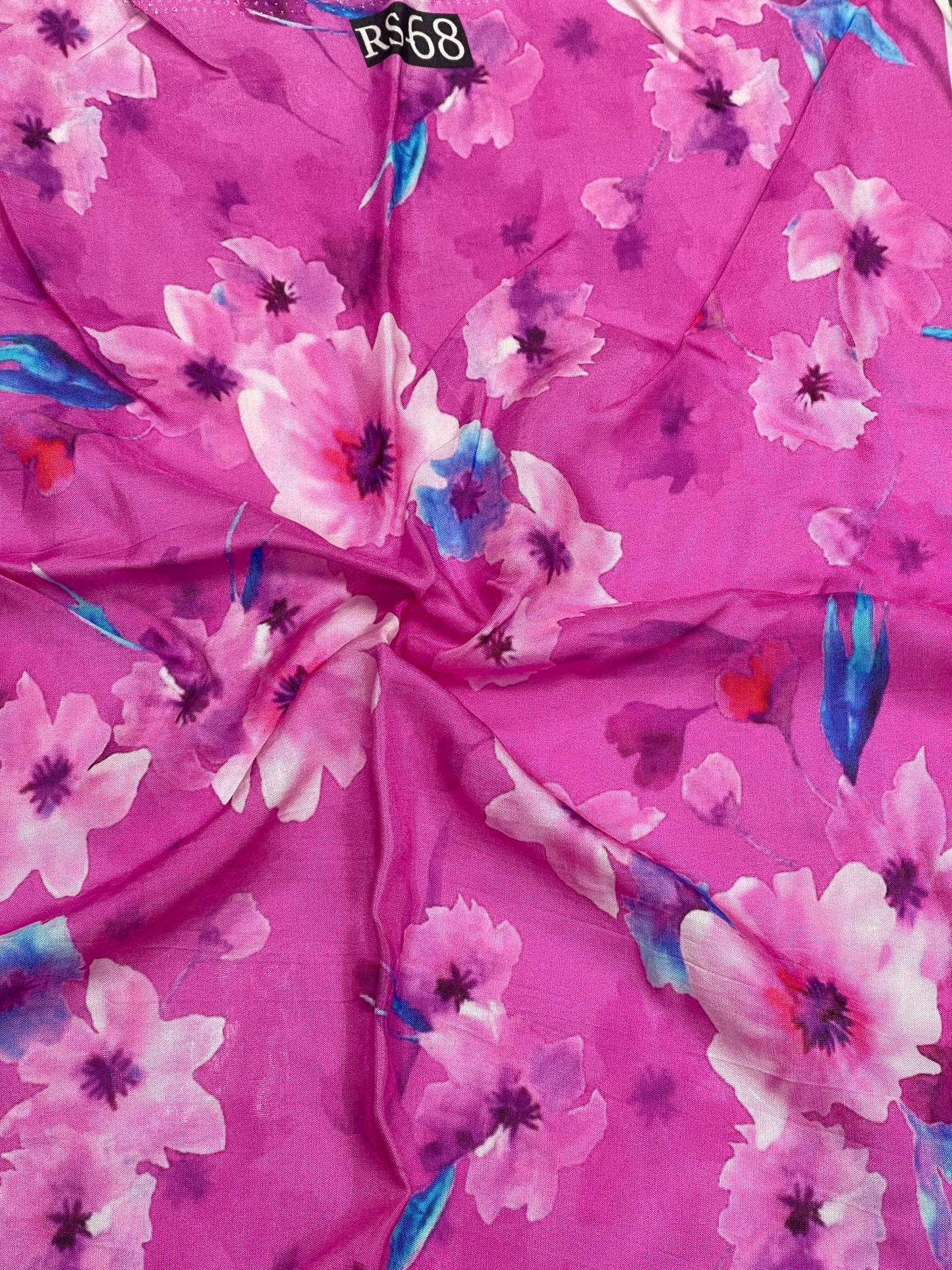 Floral Print On Pure Viscose Muslin