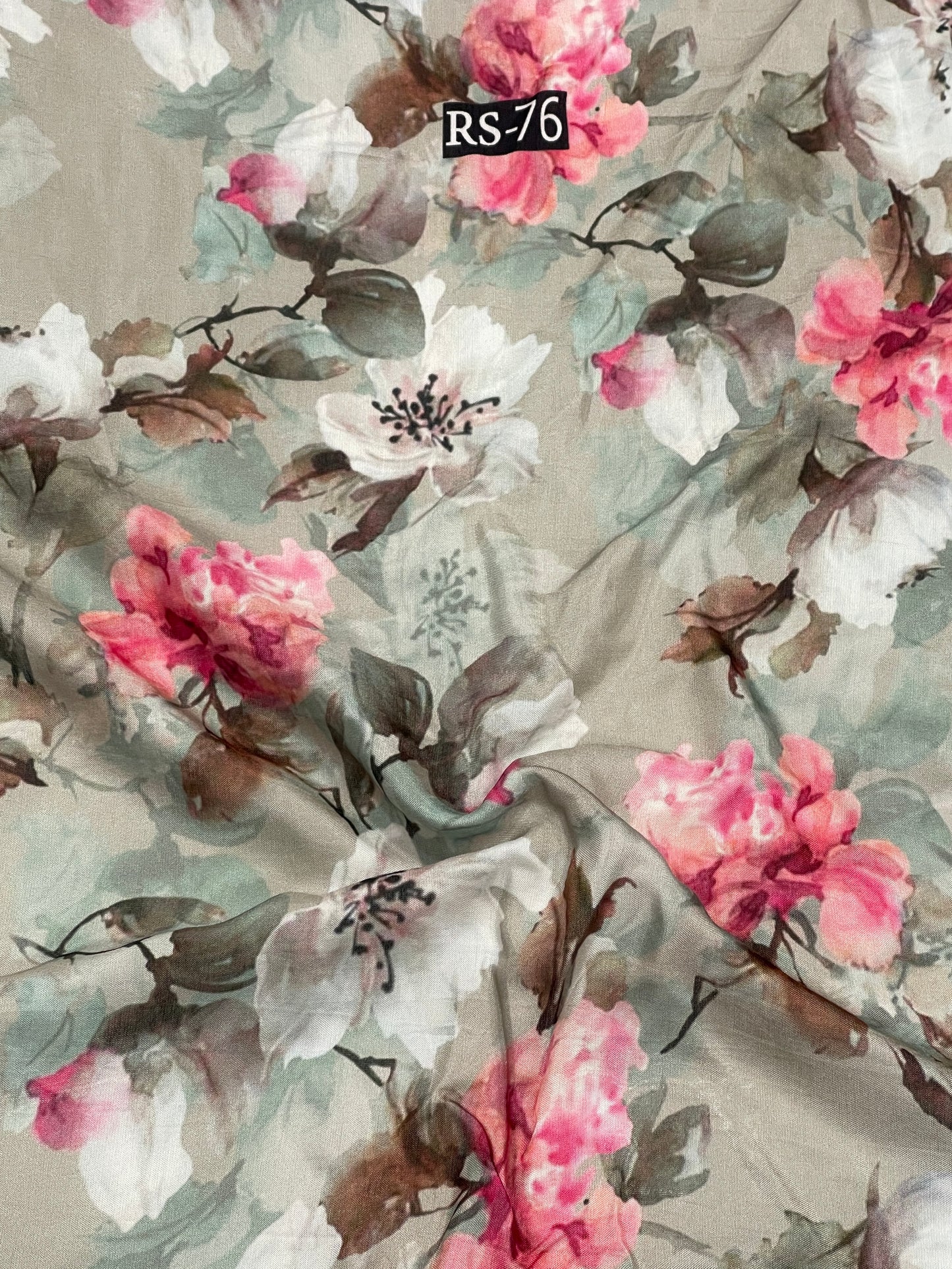 Floral Print On Pure Viscose Muslin