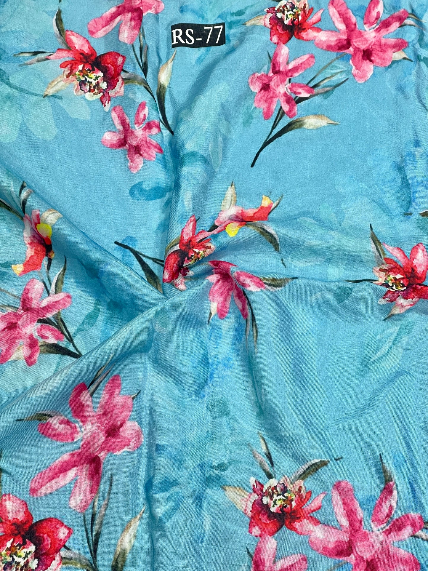 Floral Print On Pure Viscose Muslin