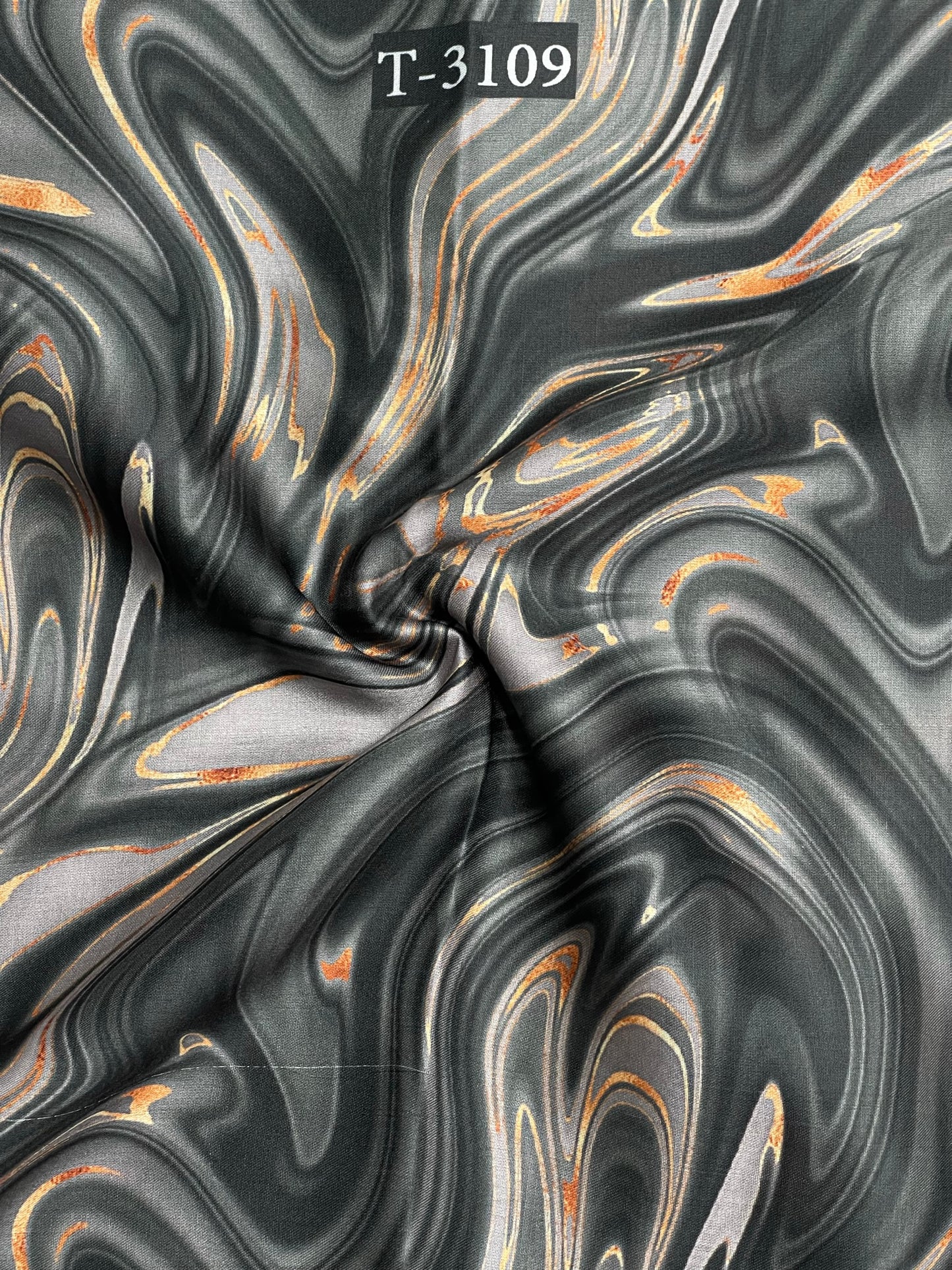 Modal Satin Marble Print