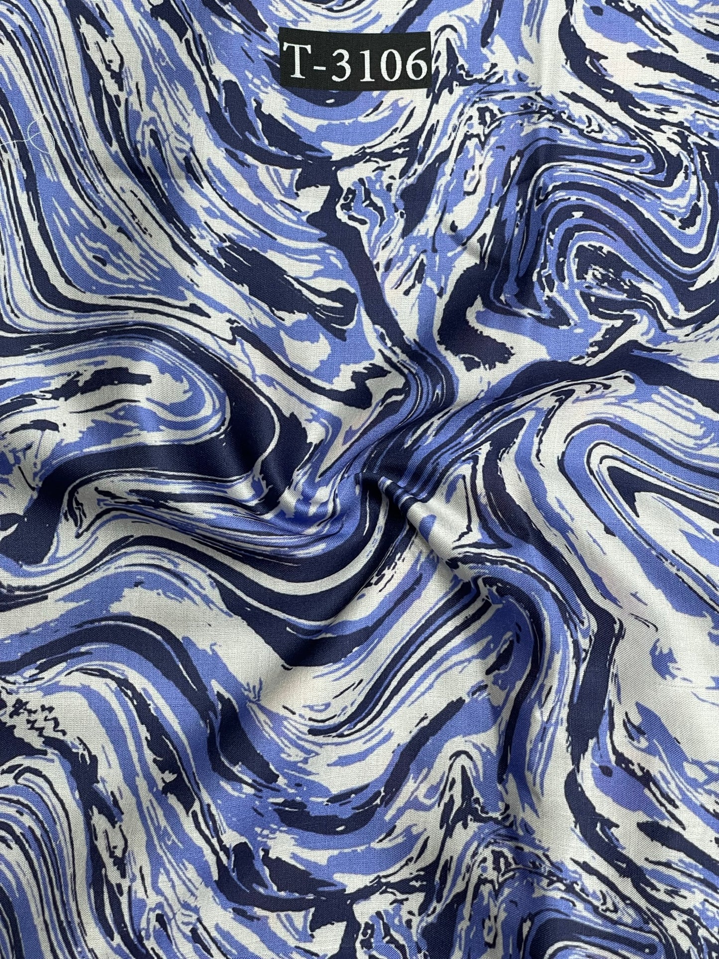 Modal Satin Marble Print