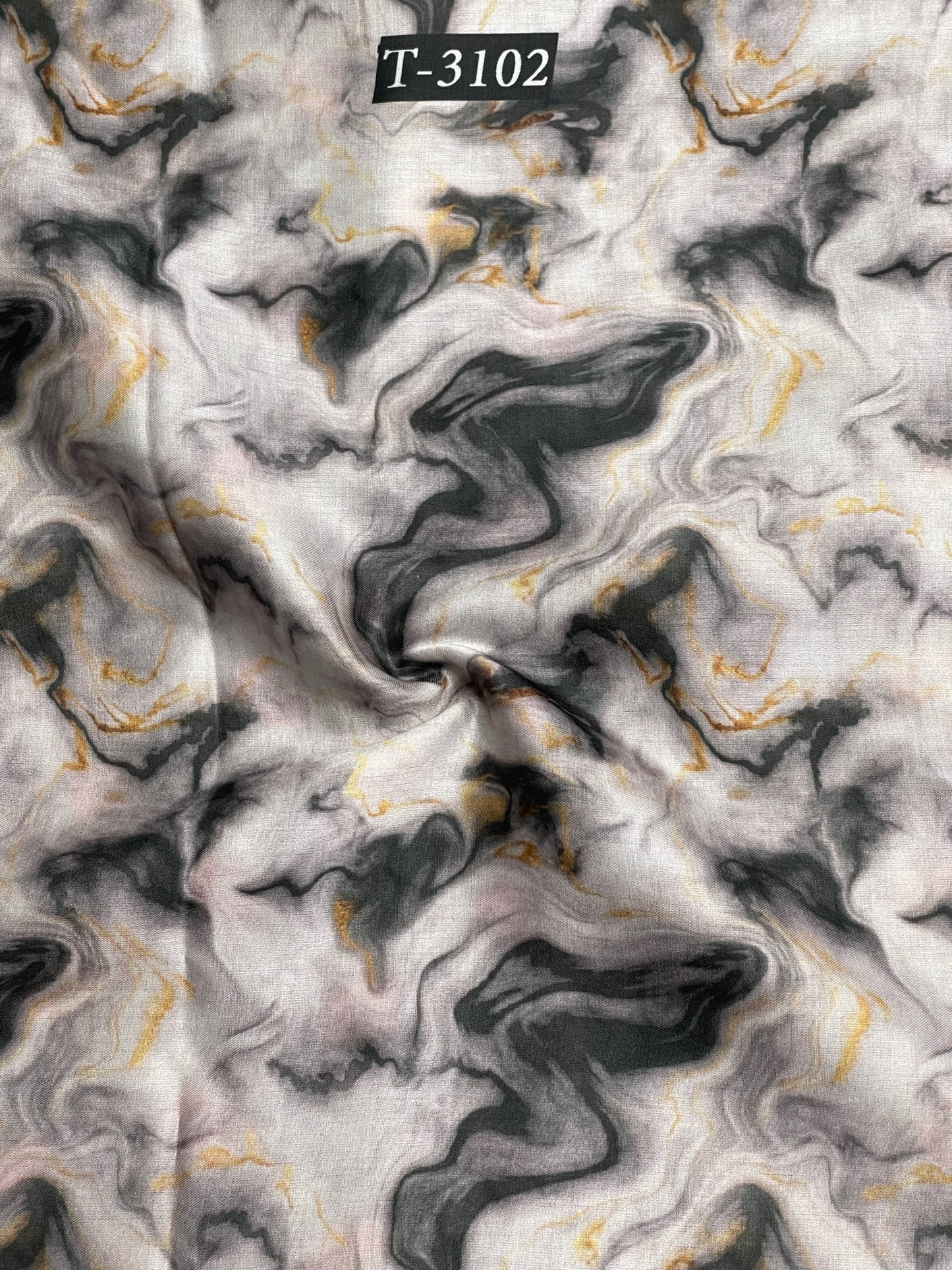 Modal Satin Marble Print