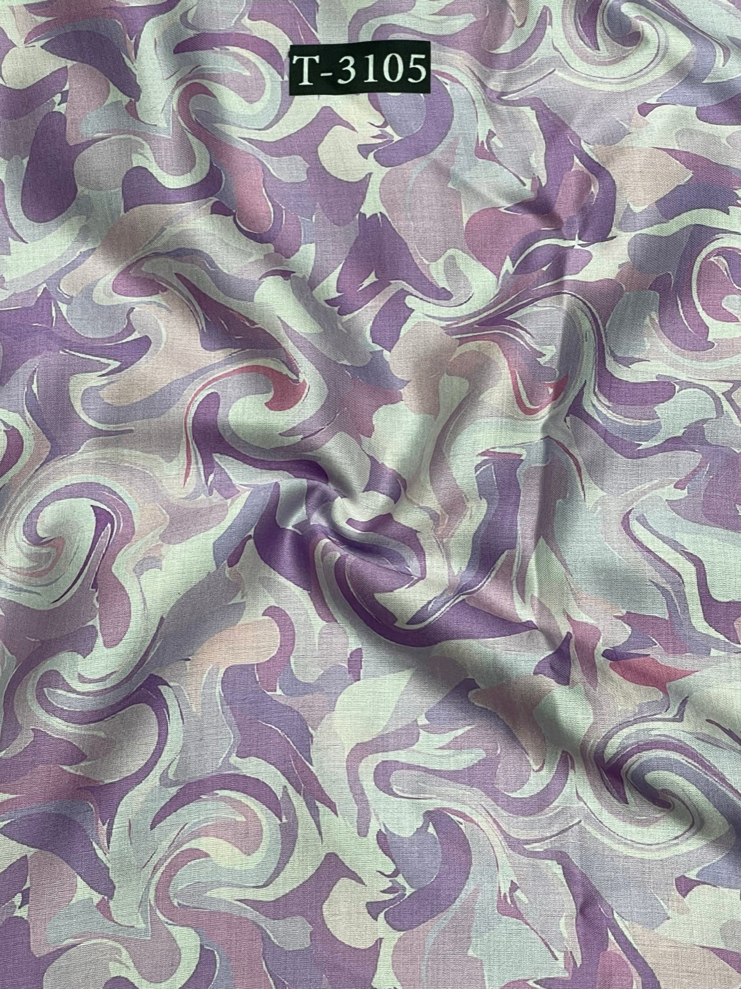 Modal Satin Marble Print