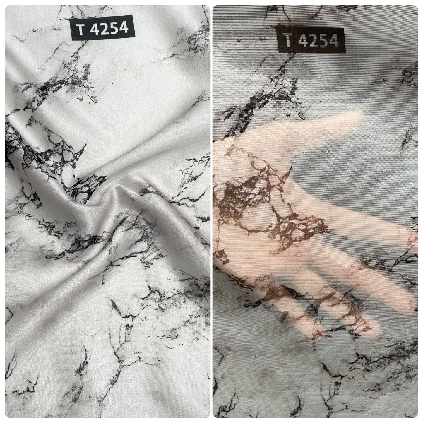 Combo Print - Modal Satin + Organza
