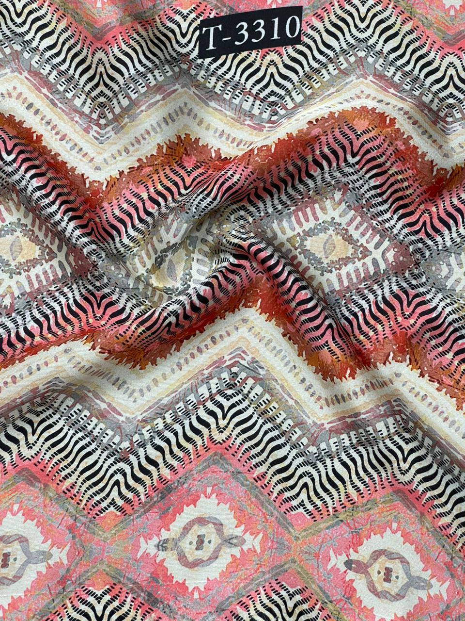ABSTRACTS PRINT ON SATIN GEORGETTE