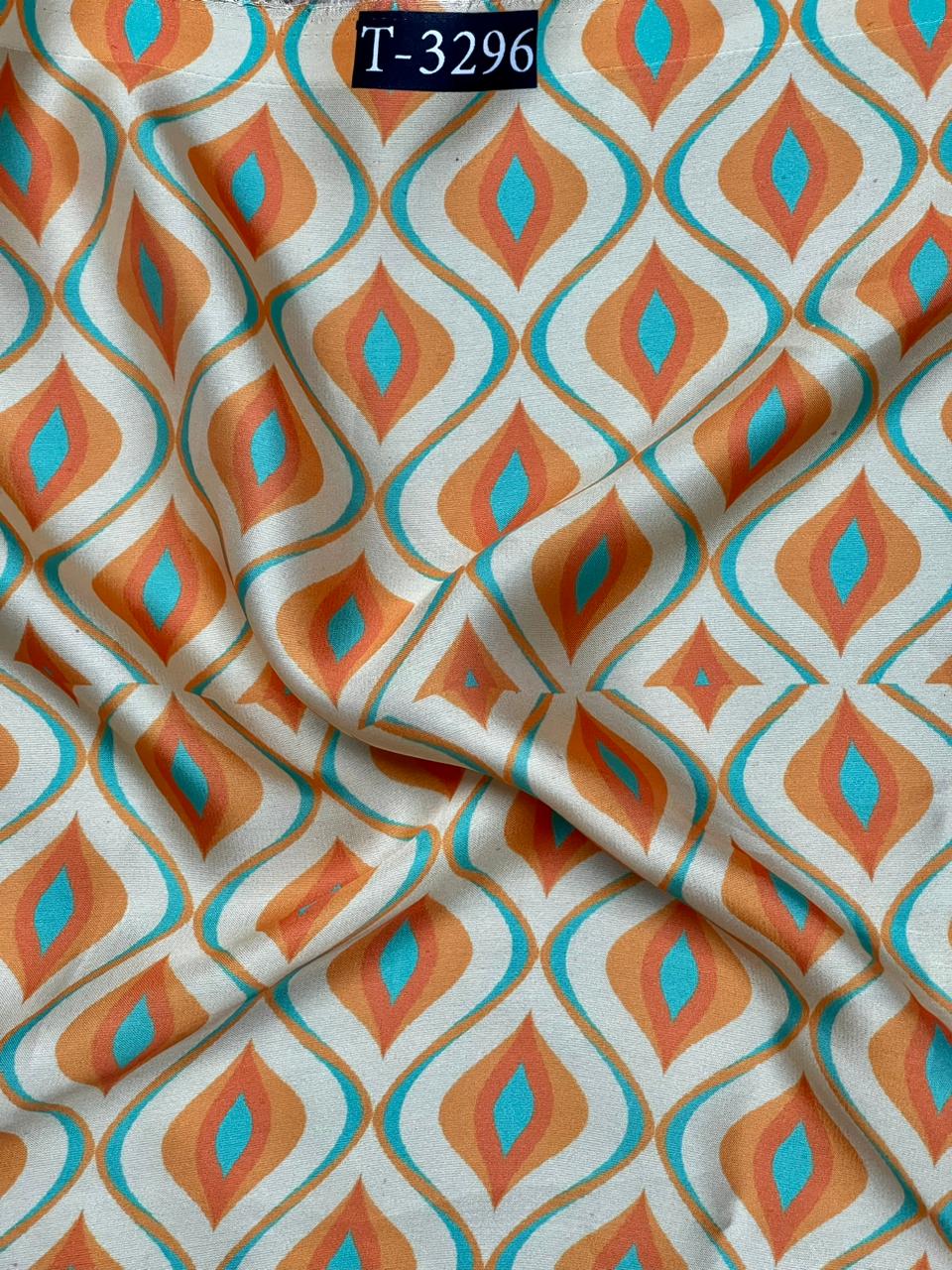 ABSTRACTS PRINT ON SATIN GEORGETTE