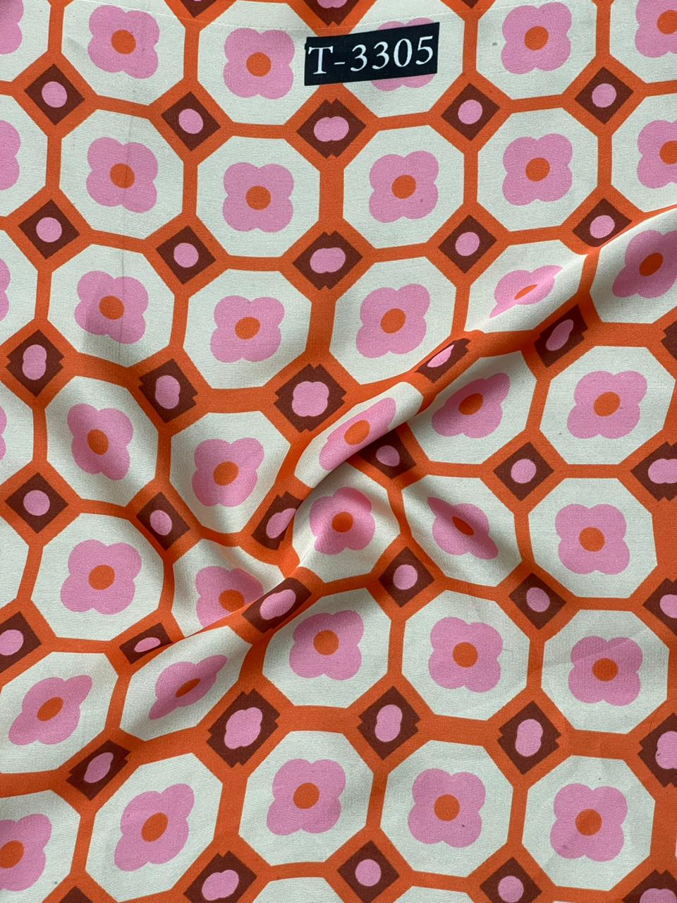 ABSTRACTS PRINT ON SATIN GEORGETTE