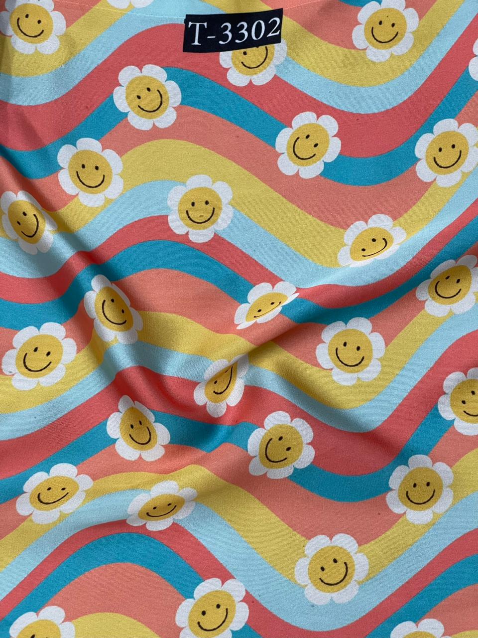 ABSTRACTS PRINT ON SATIN GEORGETTE