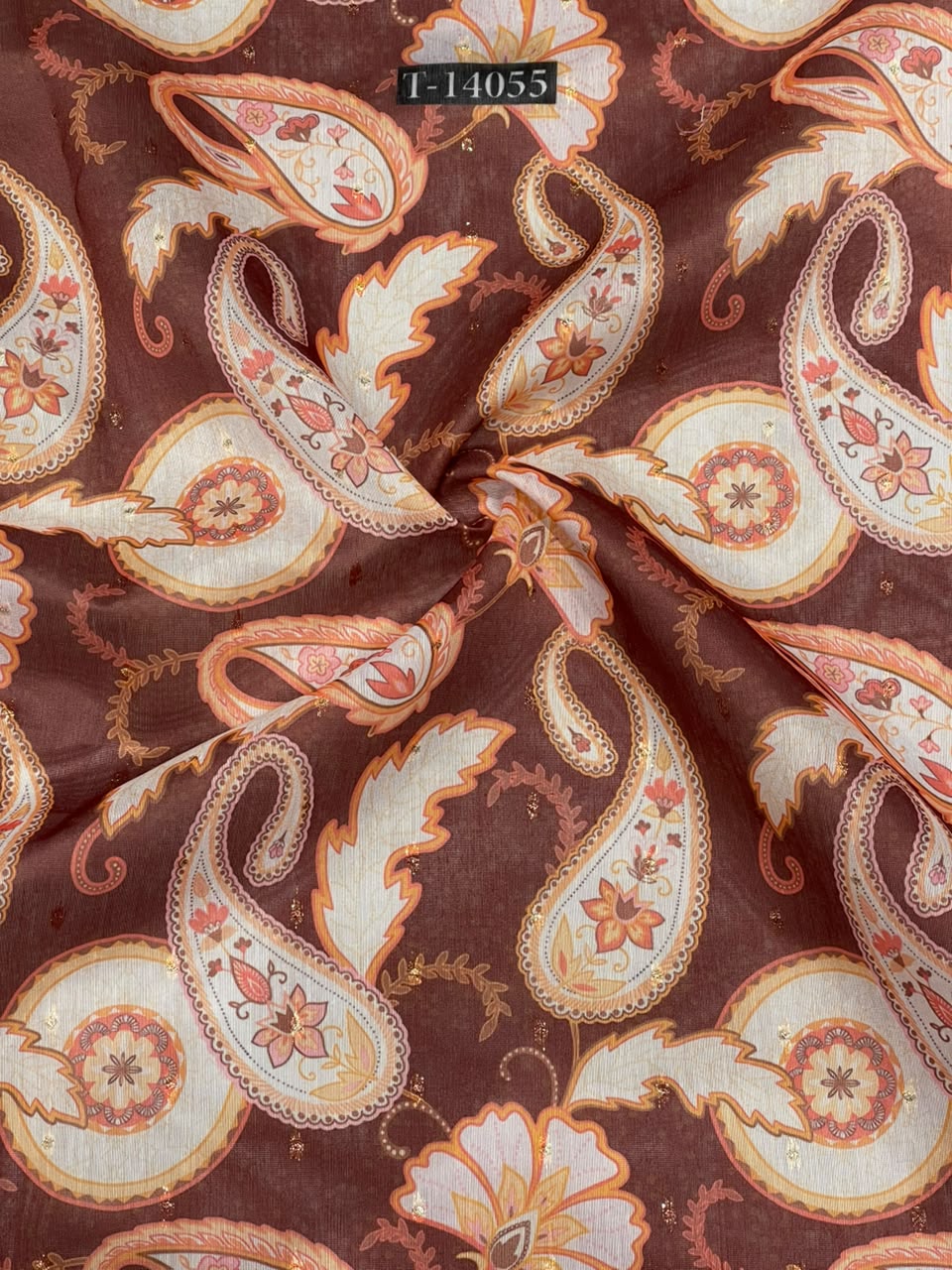 Wholesale T-14055 original fabric photo - CHANDERI BUTTA | The Wardrobe Fabrics