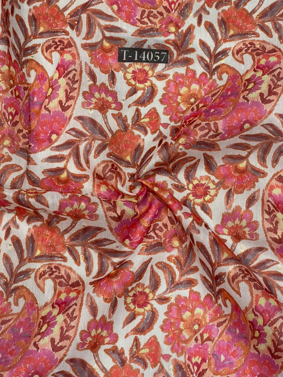 Wholesale T-14057 original fabric photo - CHANDERI BUTTA | The Wardrobe Fabrics