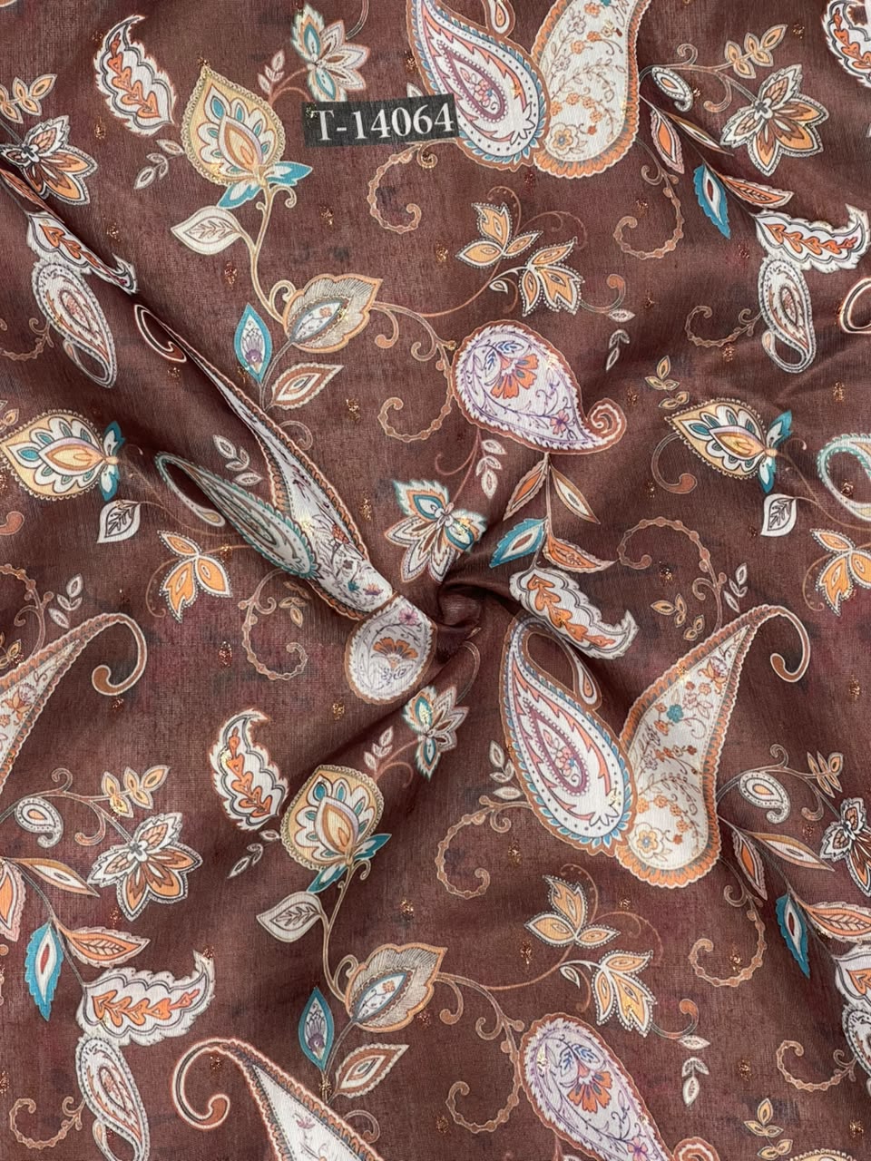 Wholesale T-14064 original fabric photo - CHANDERI BUTTA | The Wardrobe Fabrics