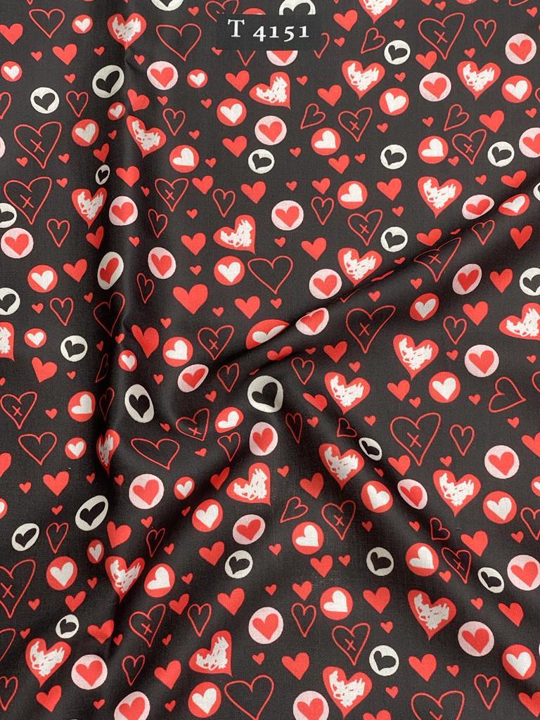 HEART PRINT ON MODAL SATIN