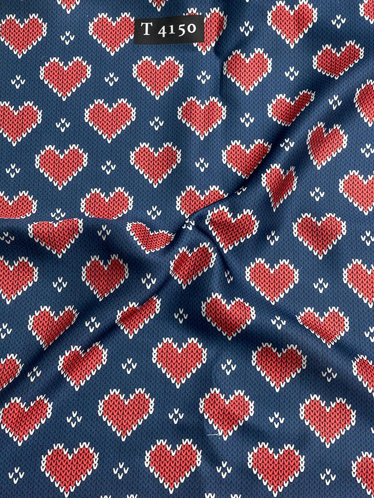 HEART PRINT ON MODAL SATIN