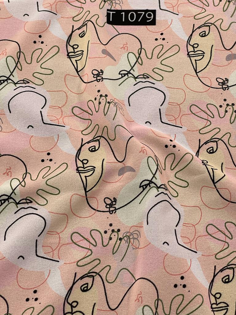 Georgette Abstract Print