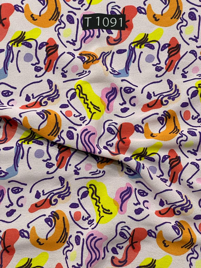 Georgette Abstract Print