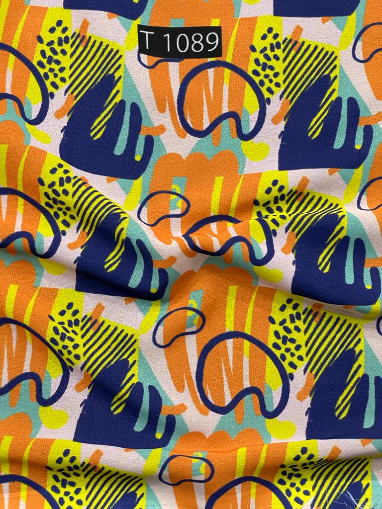 Georgette Abstract Print
