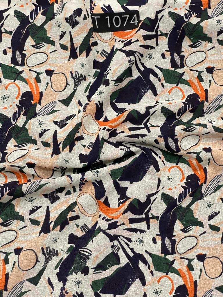 Georgette Abstract Print