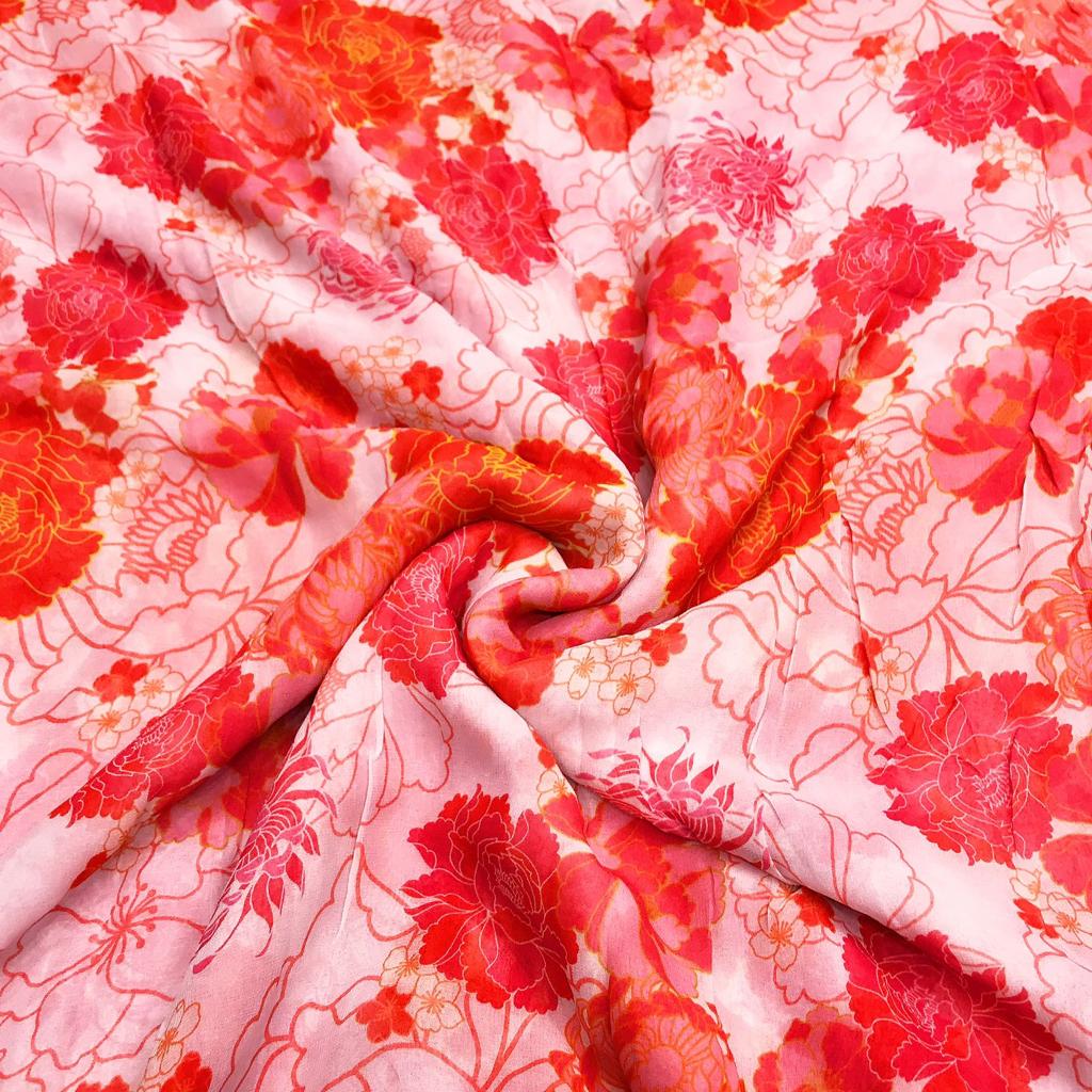 Georgette Abstract Print