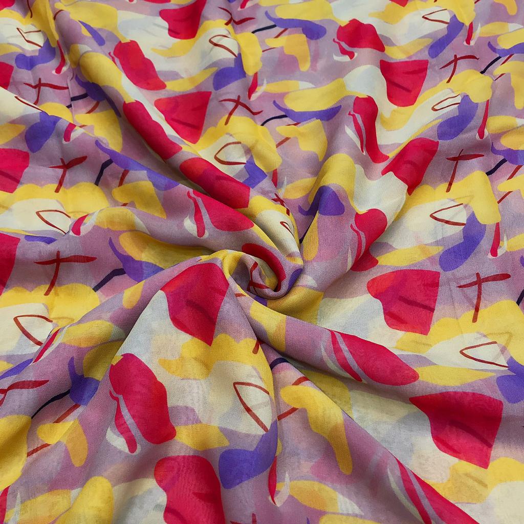 Georgette Abstract Print